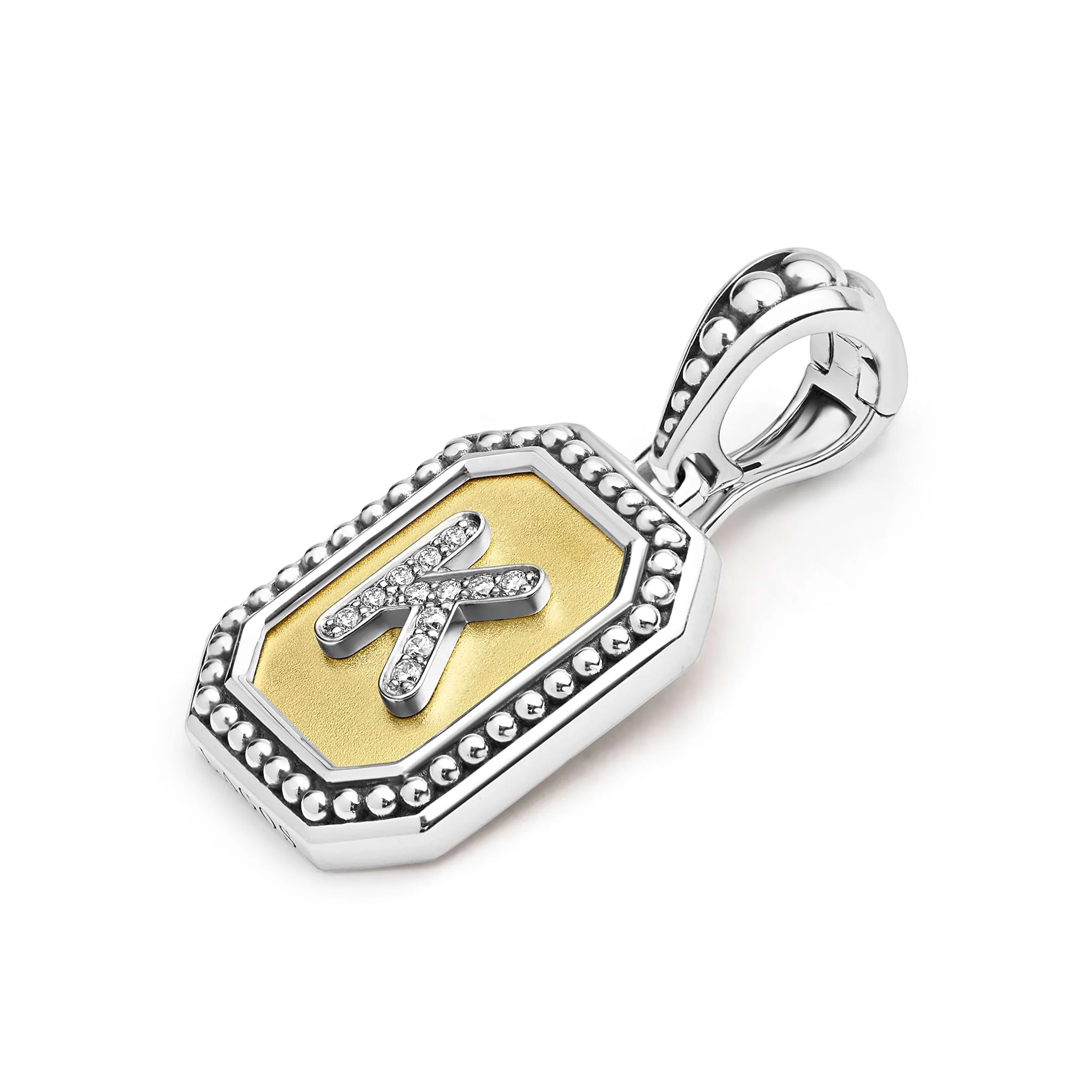 Signature Caviar Octagon Diamond K Initial Charm - Image 3