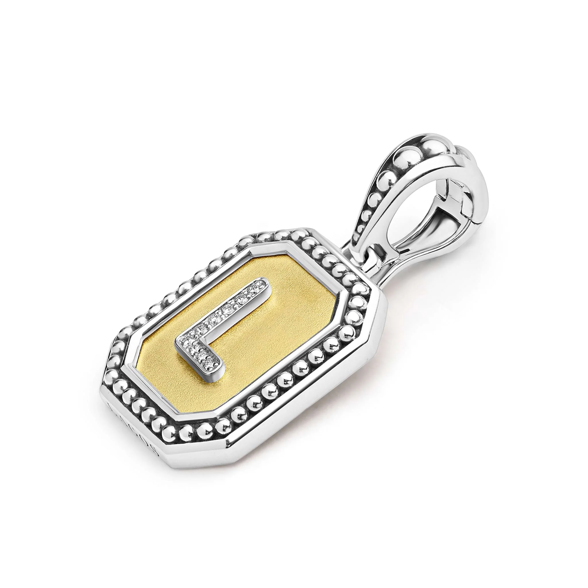 Signature Caviar Octagon Diamond L Initial Charm - Image 3