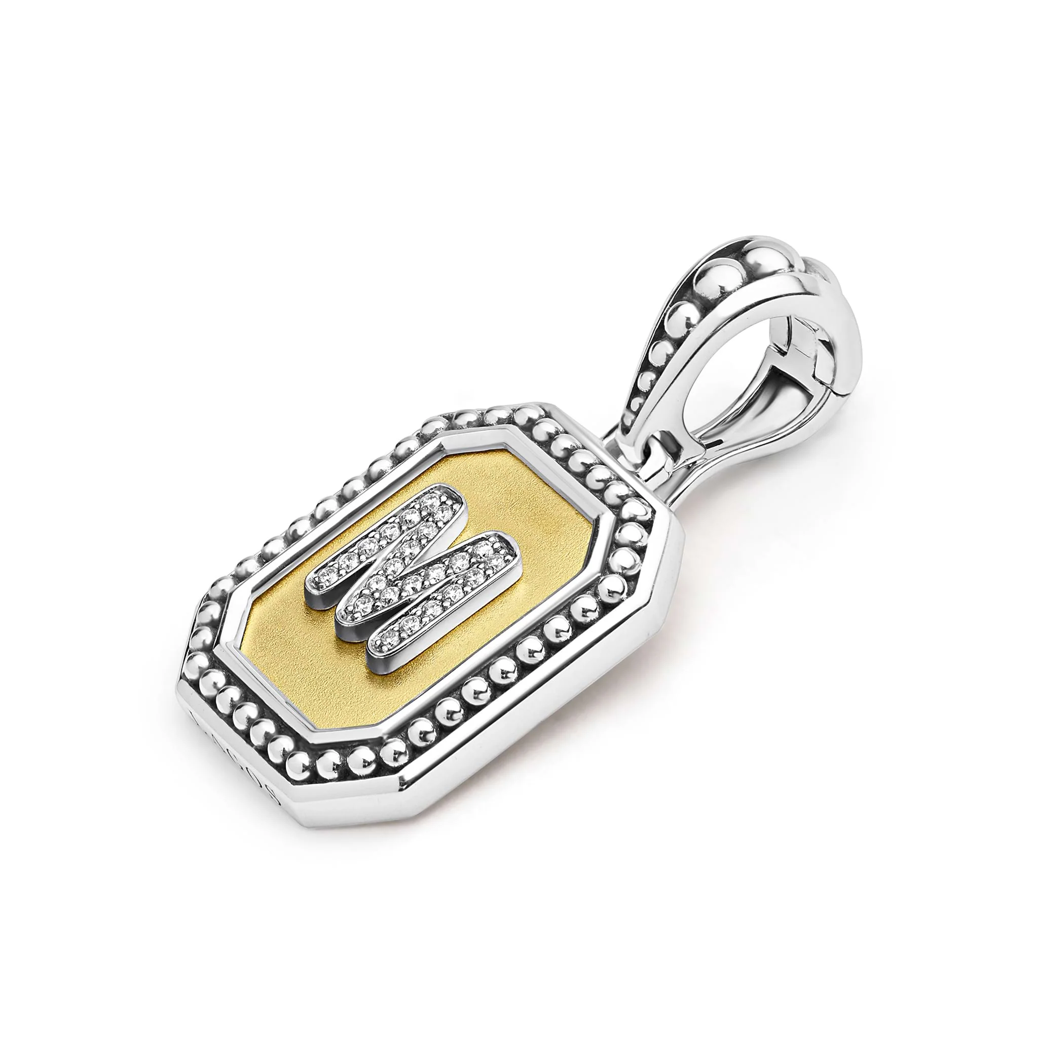 Signature Caviar Octagon Diamond M Initial Charm - Image 3