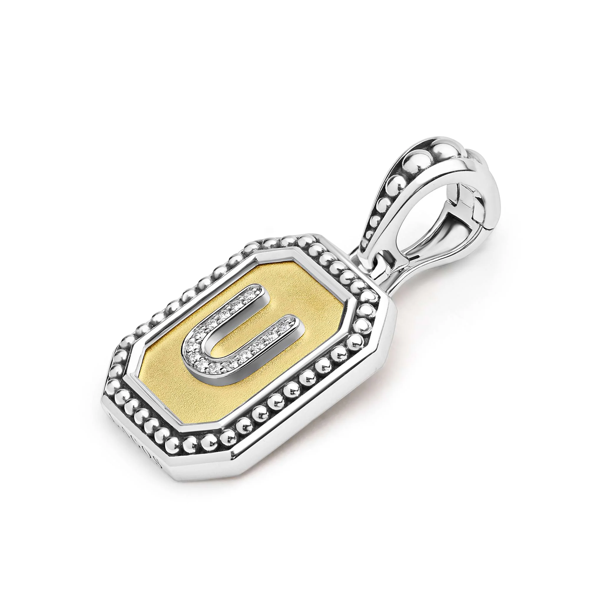 Signature Caviar Octagon Diamond U Initial Charm - Image 3