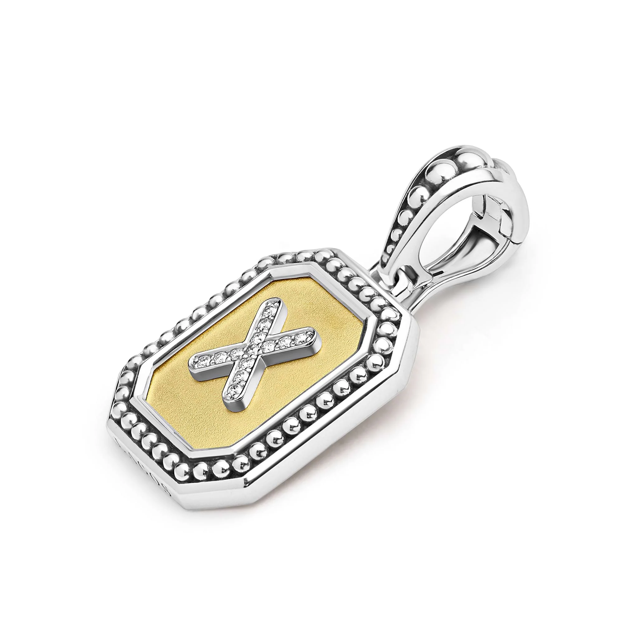 Signature Caviar Octagon Diamond X Initial Charm - Image 3