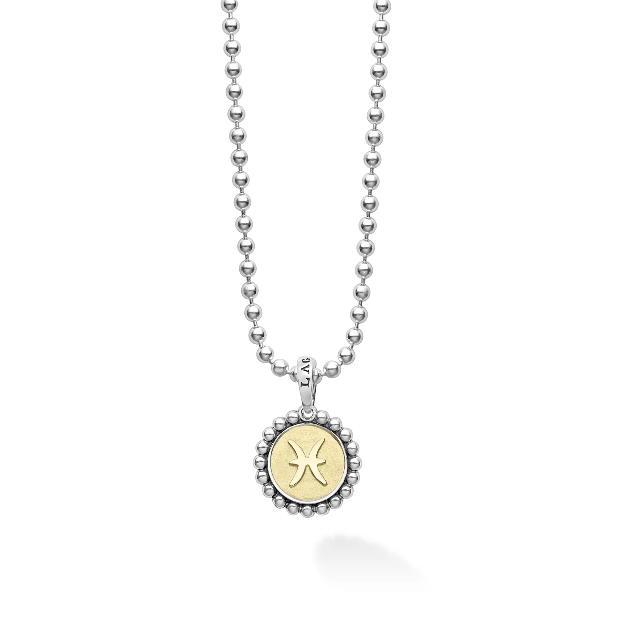 Signature Caviar Pisces Zodiac Charm Necklace