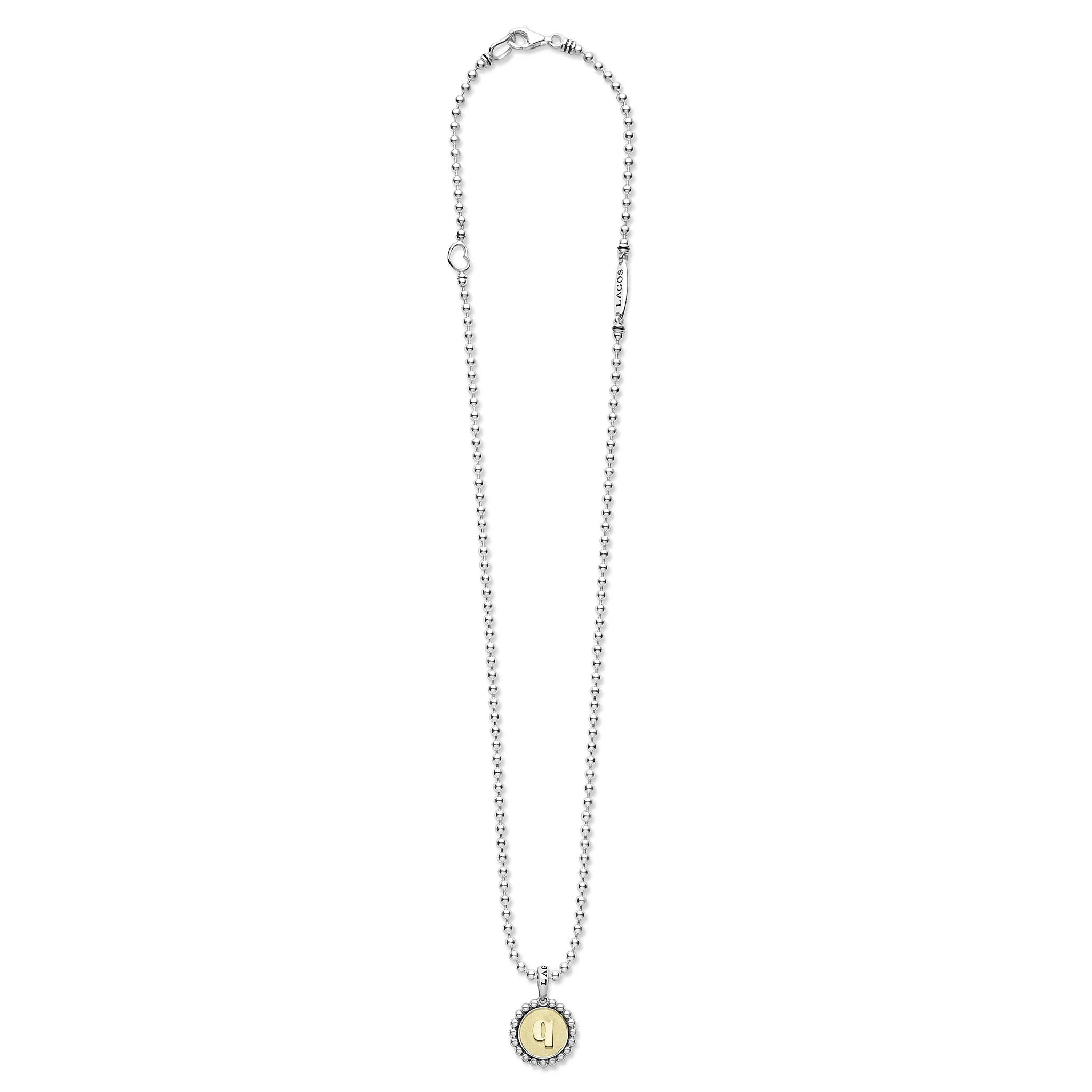 Signature Caviar Q Initial Charm Necklace - Image 3