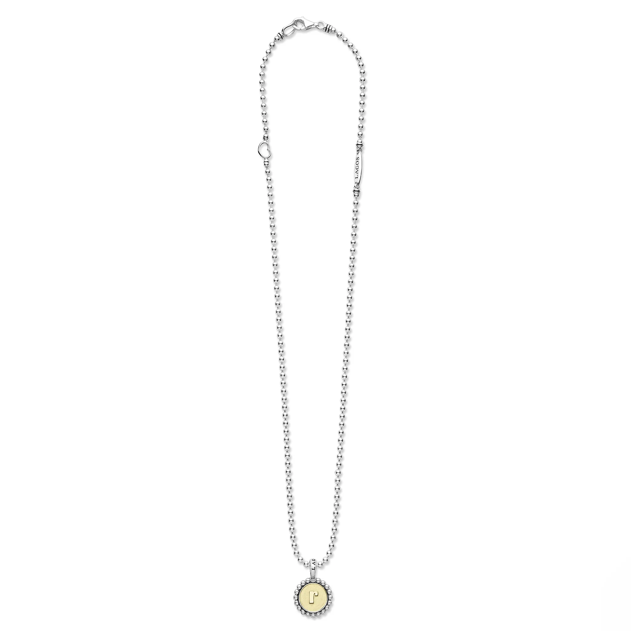 Signature Caviar R Initial Charm Necklace - Image 3