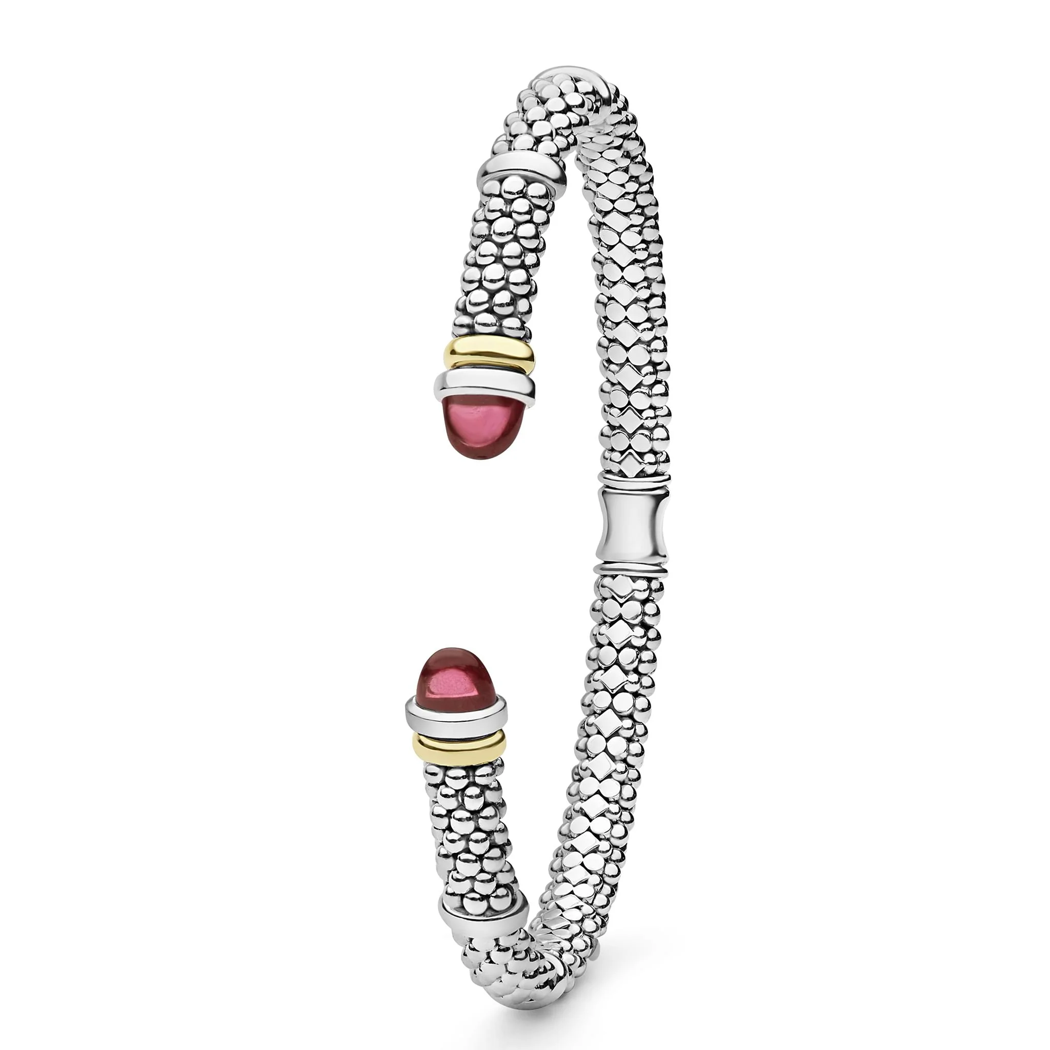Signature Caviar Two-Tone Garnet Versa Torque Bracelet | 5mm - Image 3