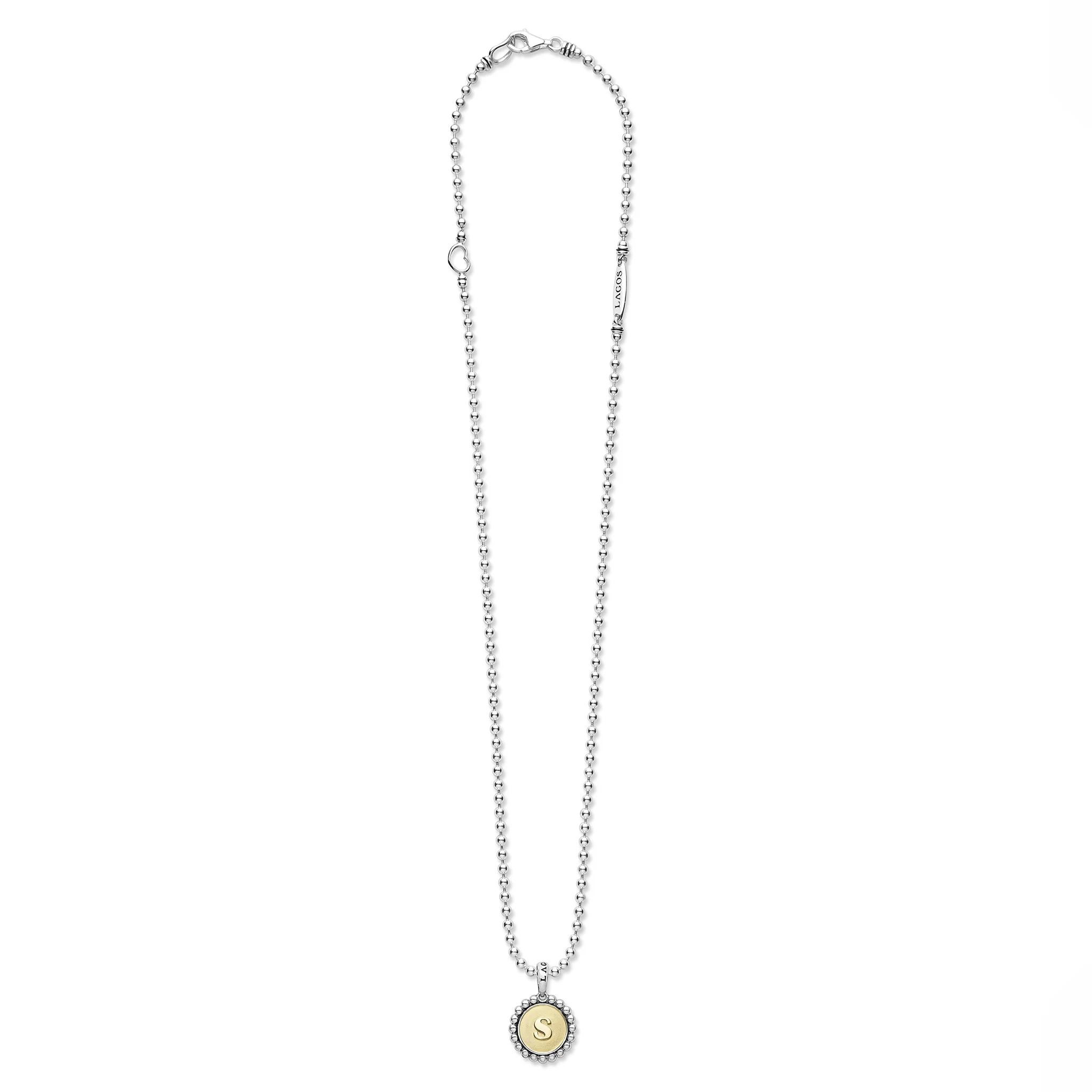 Signature Caviar S Initial Charm Necklace - Image 3