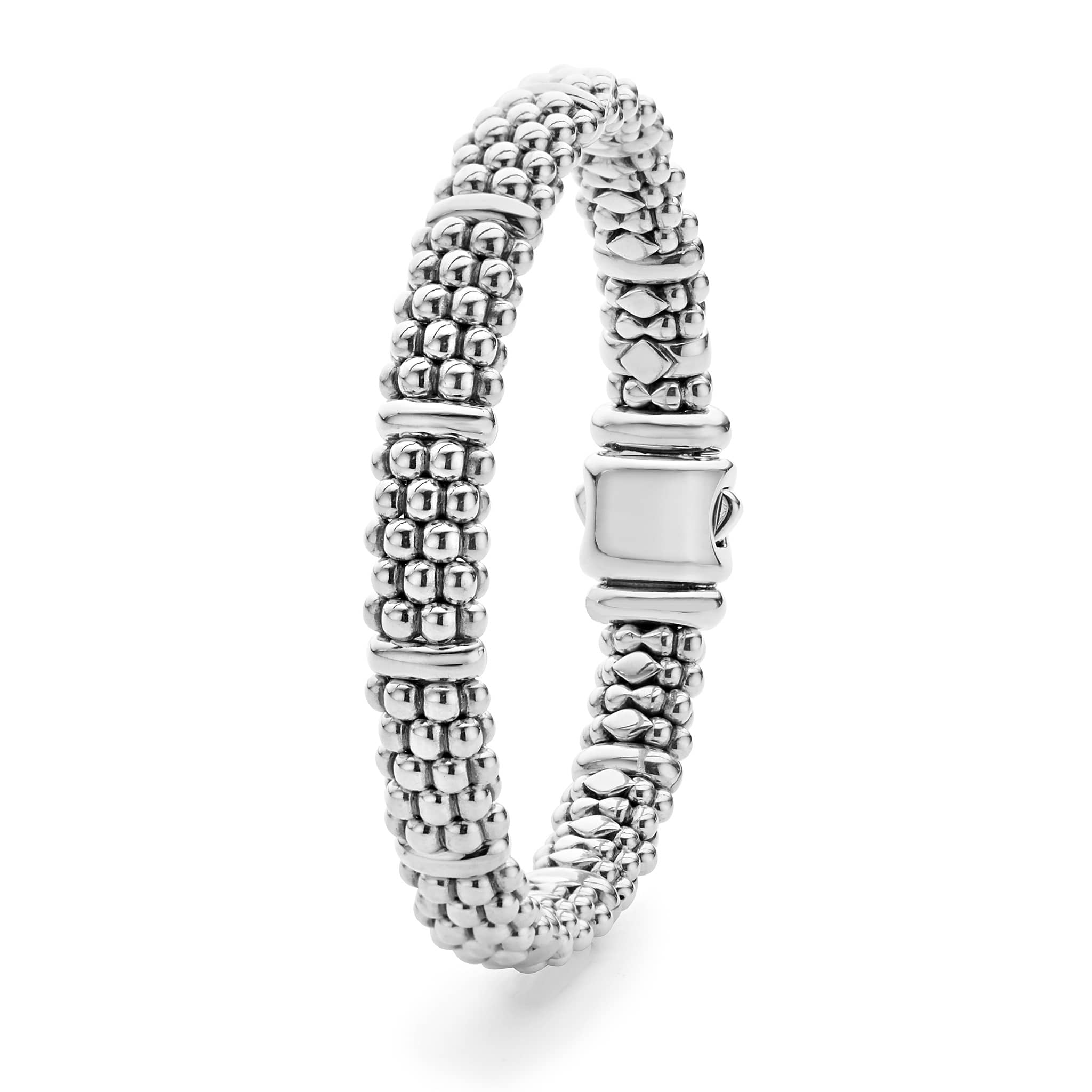 Signature Caviar Sterling Silver Station Caviar Bracelet | 9mm - Image 3