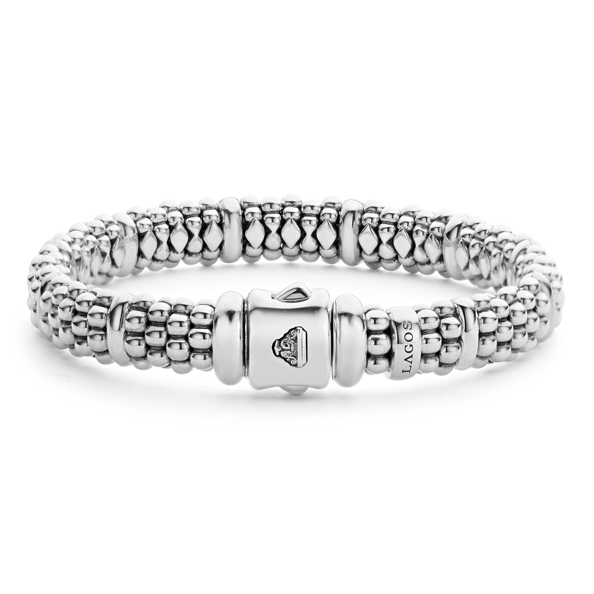 Signature Caviar Sterling Silver Station Caviar Bracelet | 9mm - Image 4
