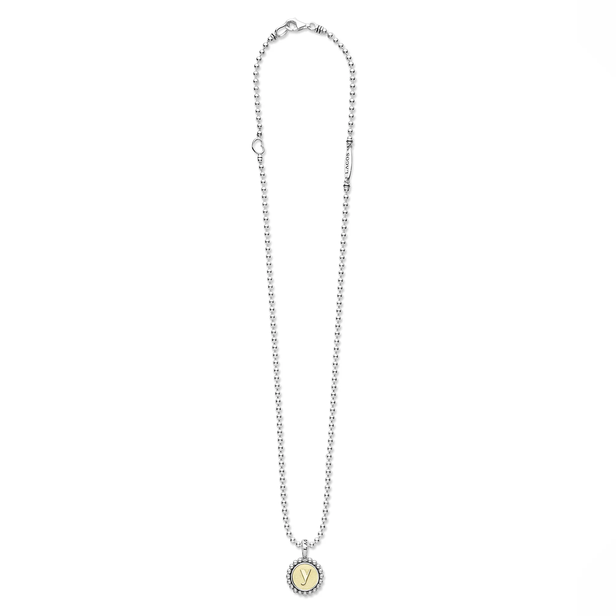 Signature Caviar Y Initial Charm Necklace - Image 3
