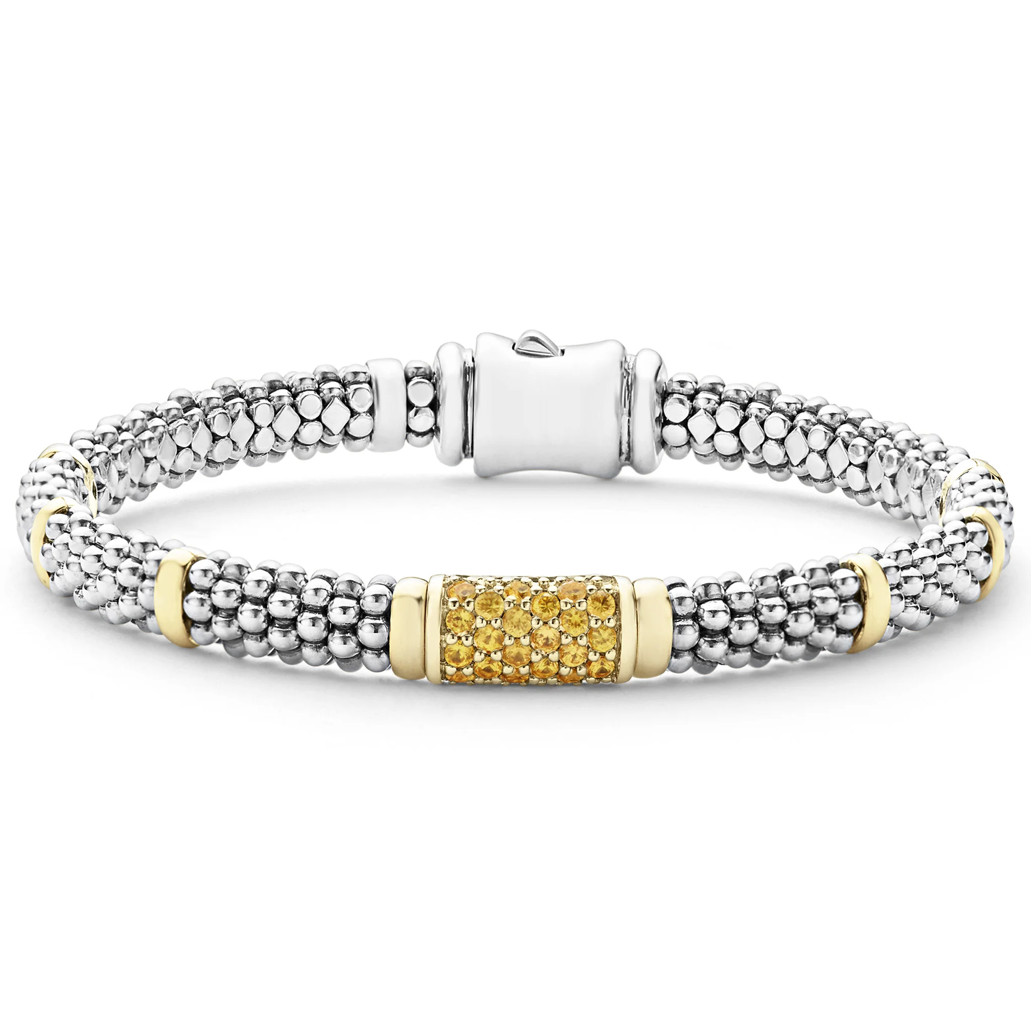 Signature Caviar Yellow Sapphire Caviar Bracelet | 6mm