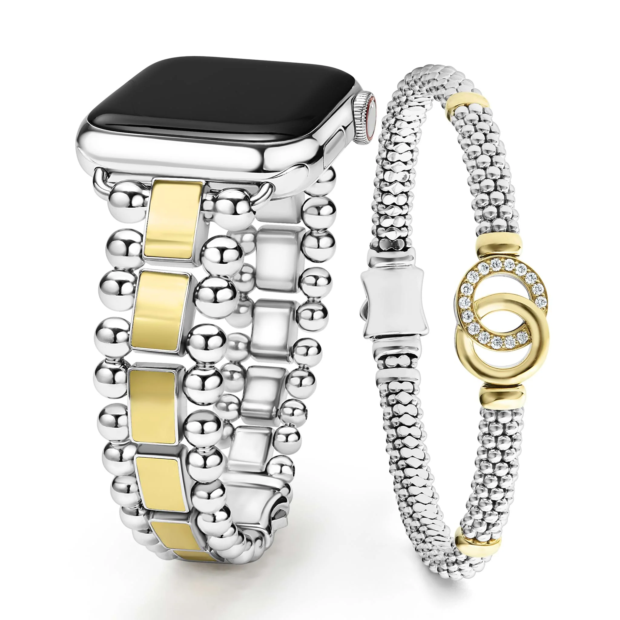 Smart Caviar Two-Tone Interlocking Diamond Smart Caviar Gift Set