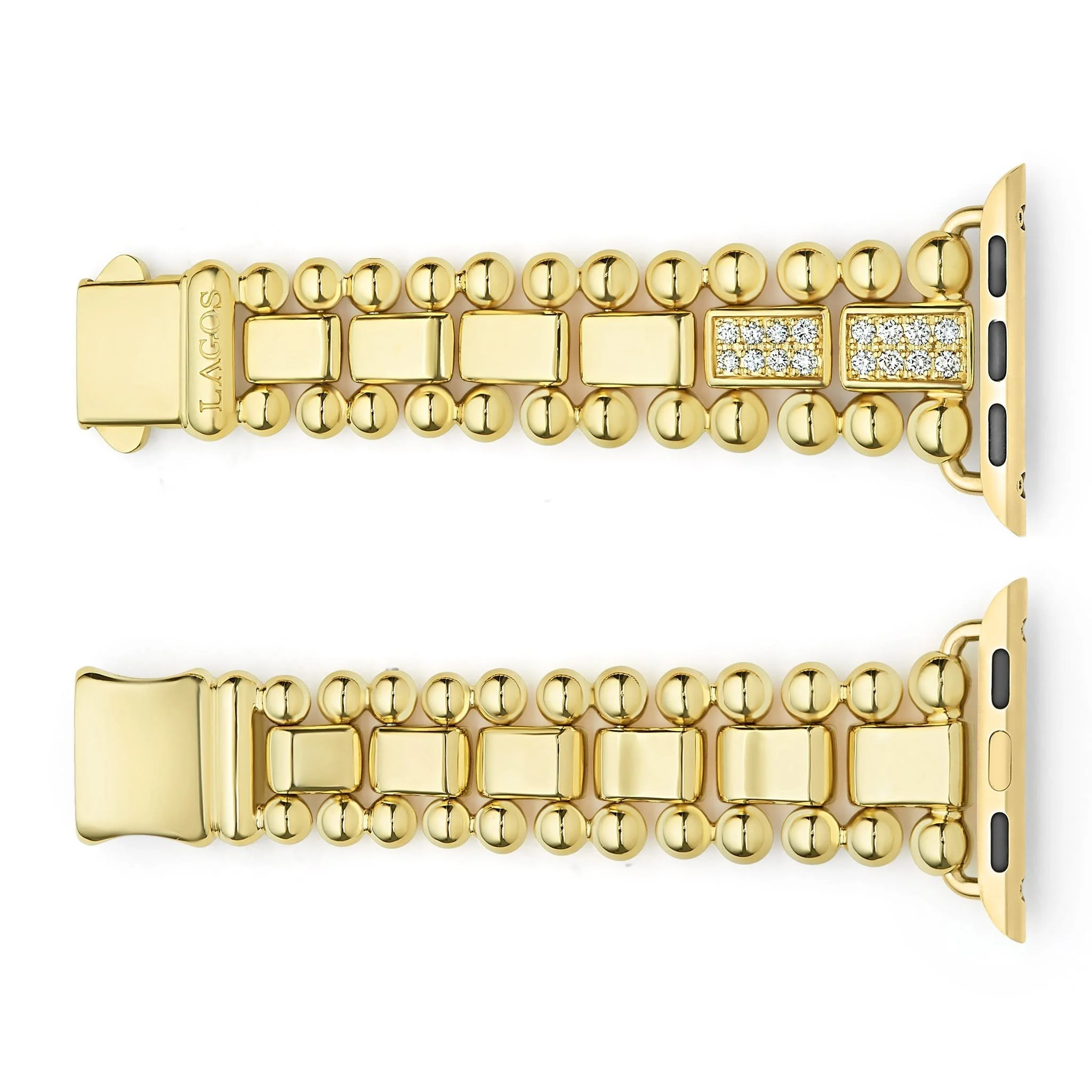 Smart Caviar 18K Gold Half Diamond Watch Bracelet-38-45mm - Image 3