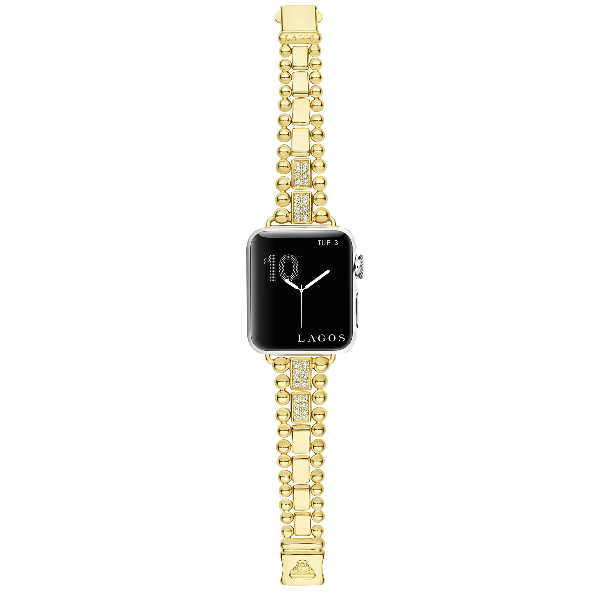 Smart Caviar 18K Gold Half Diamond Watch Bracelet-38-45mm - Image 6