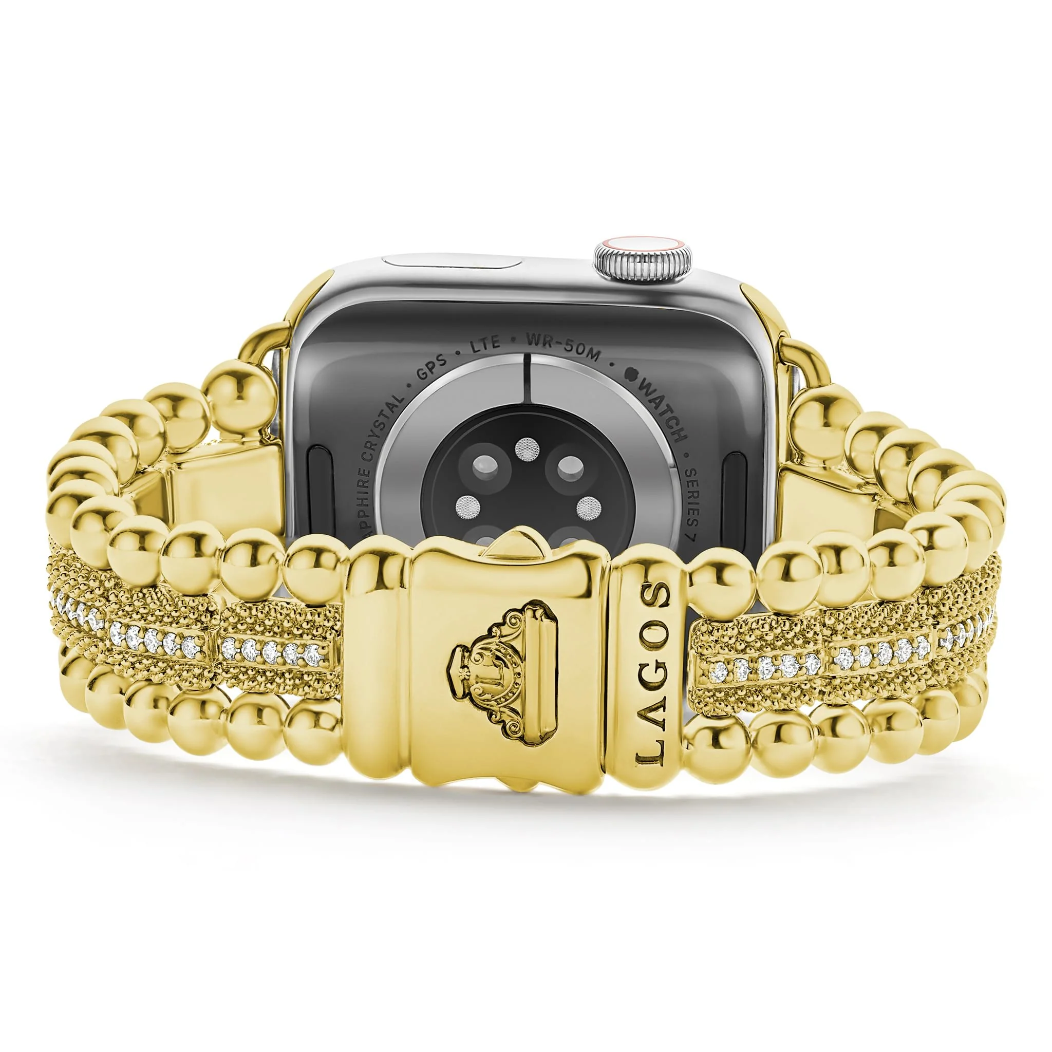Smart Caviar 18K Gold and Diamond Caviar Beaded Watch Bracelet-38-45mm - Image 4