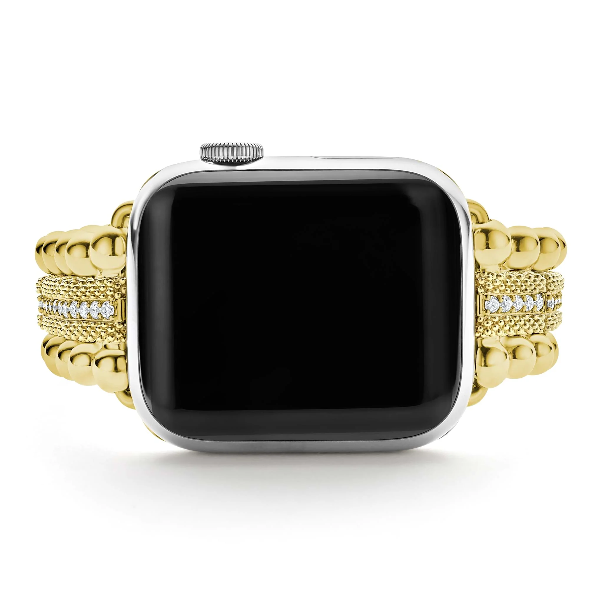 Smart Caviar 18K Gold and Diamond Caviar Beaded Watch Bracelet-38-45mm - Image 5