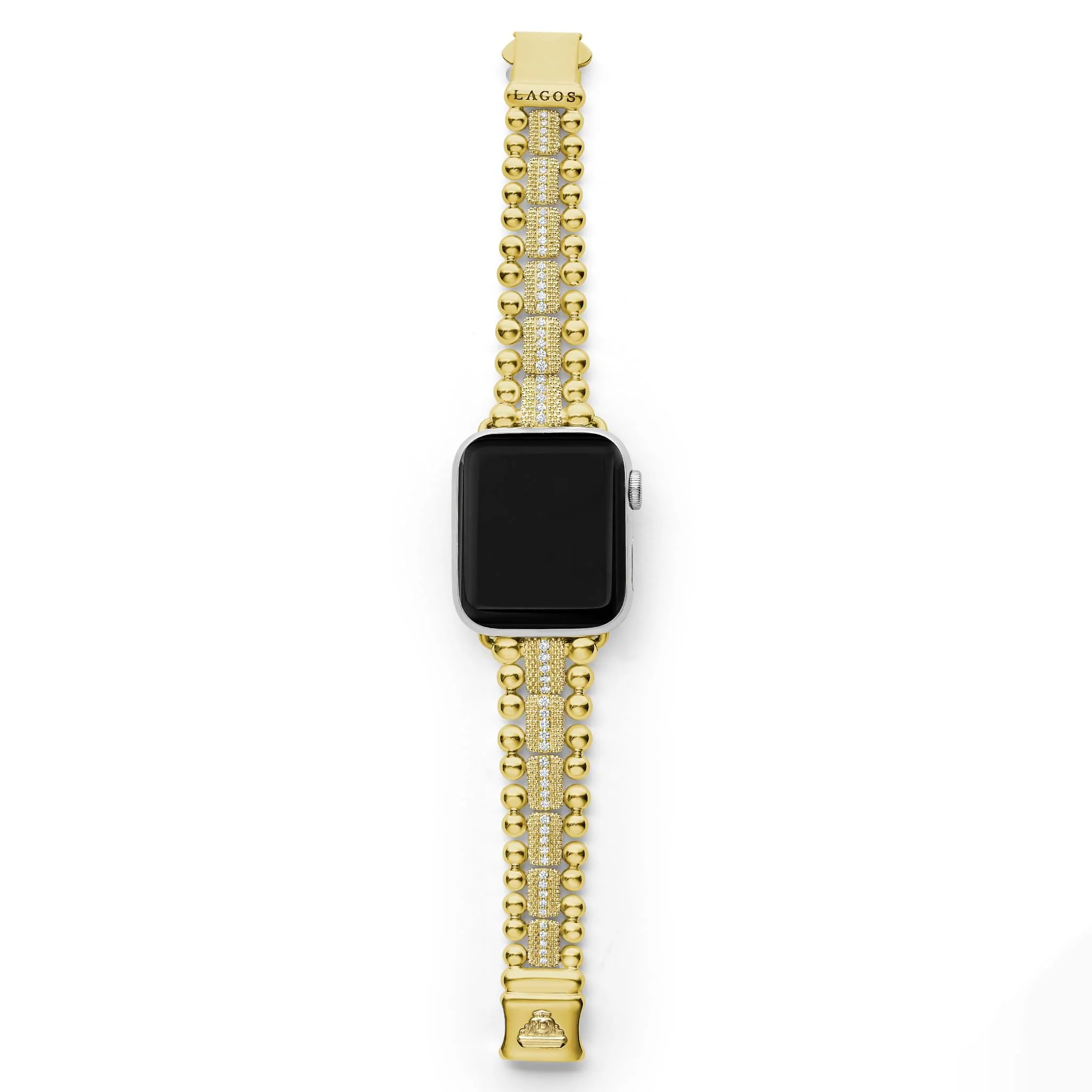 Smart Caviar 18K Gold and Diamond Caviar Beaded Watch Bracelet-38-45mm - Image 6