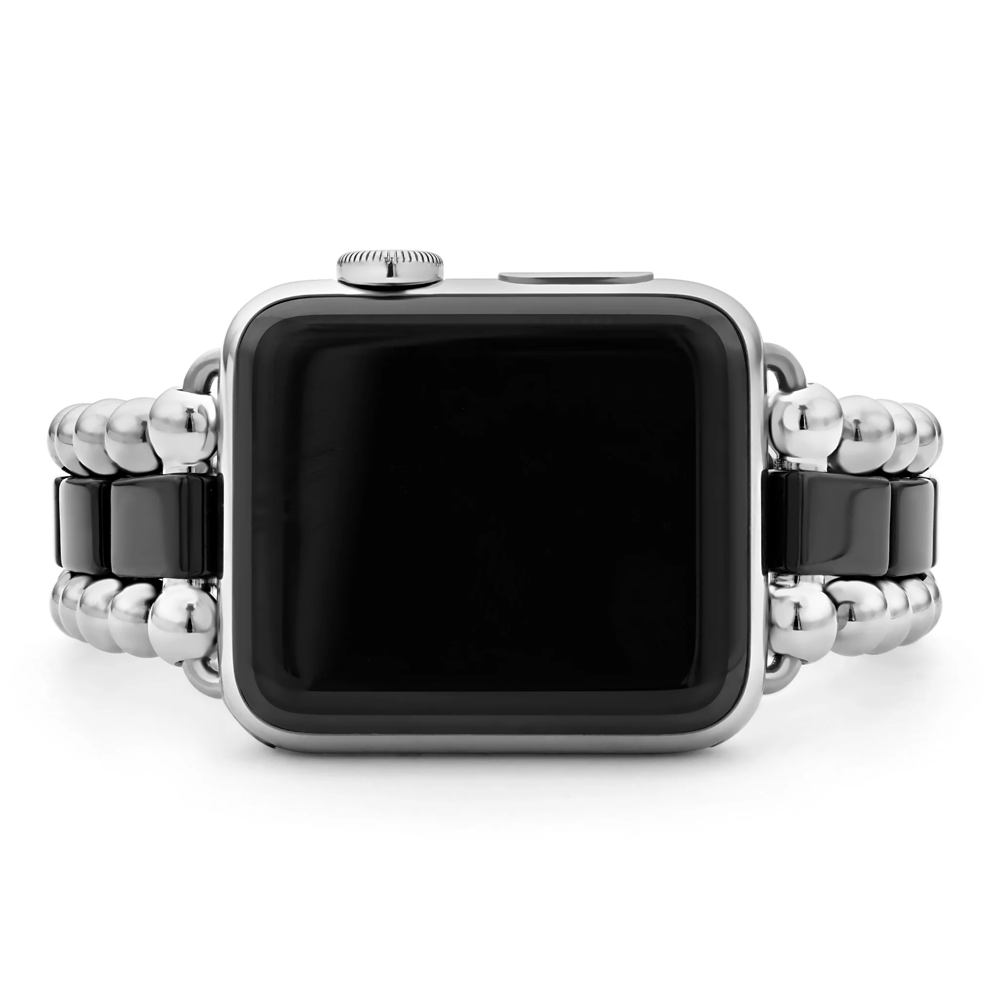 Smart Caviar Black Ceramic and Stainless Steel Watch Bracelet-38-45mm - Image 4