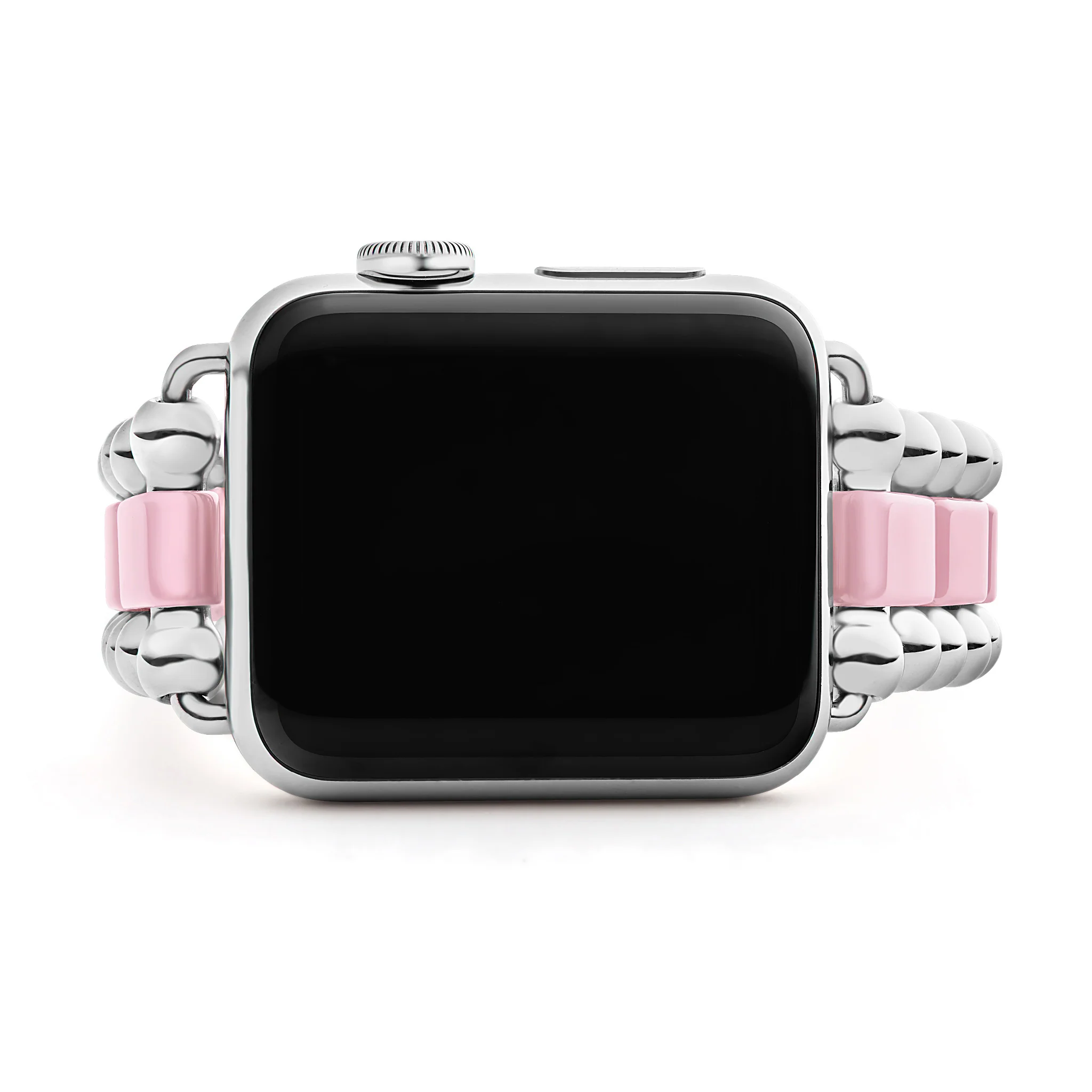 Smart Caviar Pink Ceramic and Stainless Steel Watch Bracelet-38-45mm - Image 4