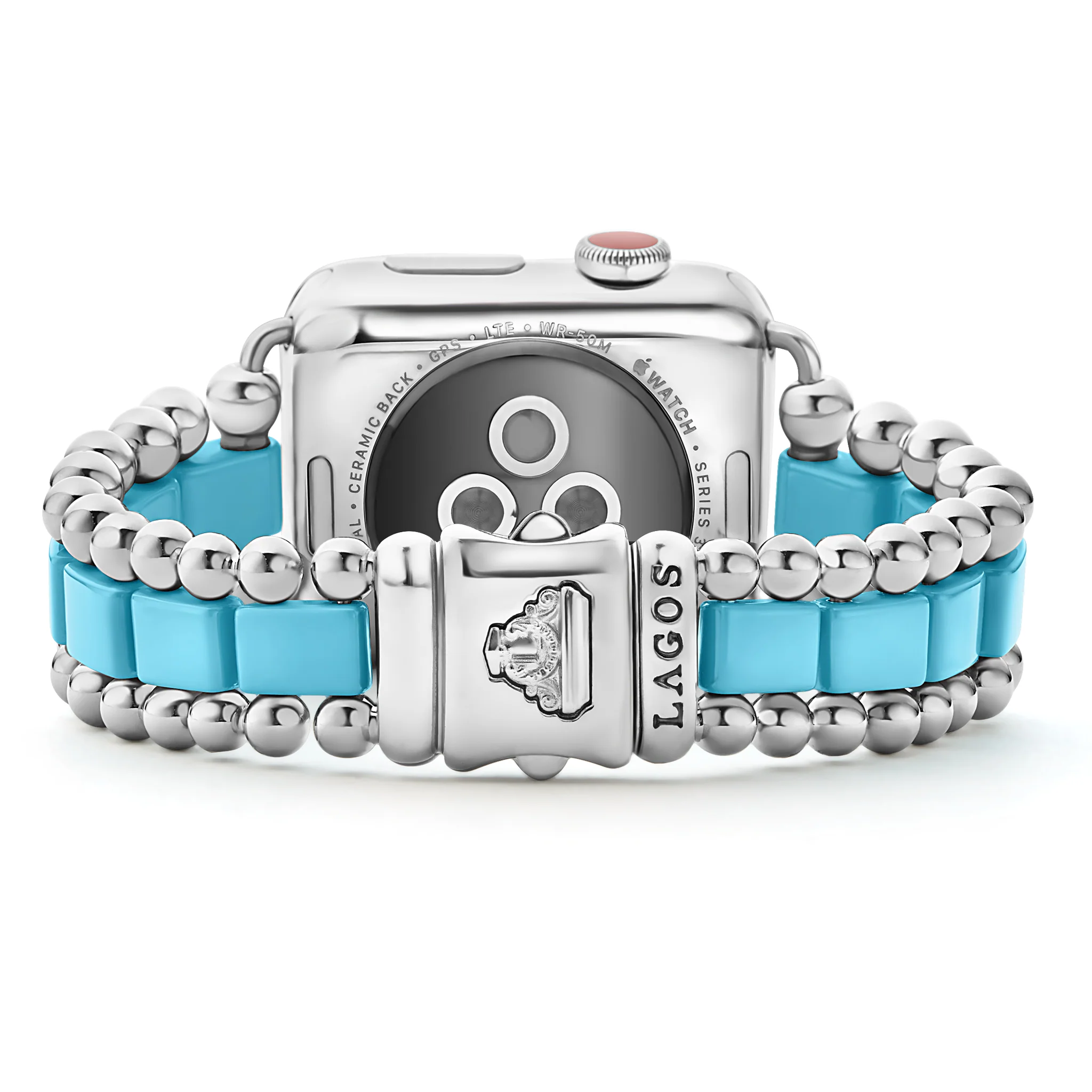 Smart Caviar Blue Ceramic and Stainless Steel Watch Bracelet-38-45mm - Image 3
