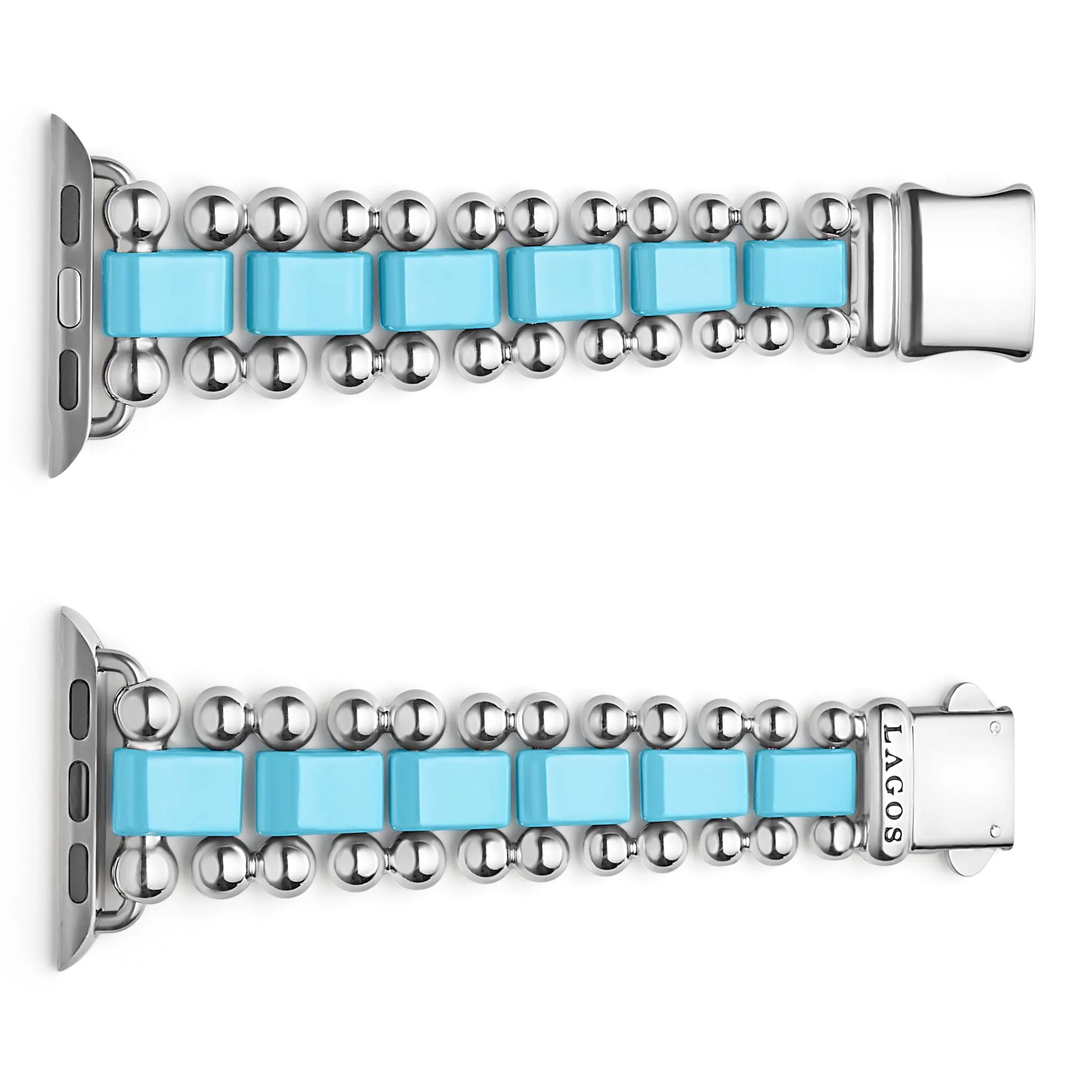 Smart Caviar Blue Ceramic and Stainless Steel Watch Bracelet-38-45mm - Image 5