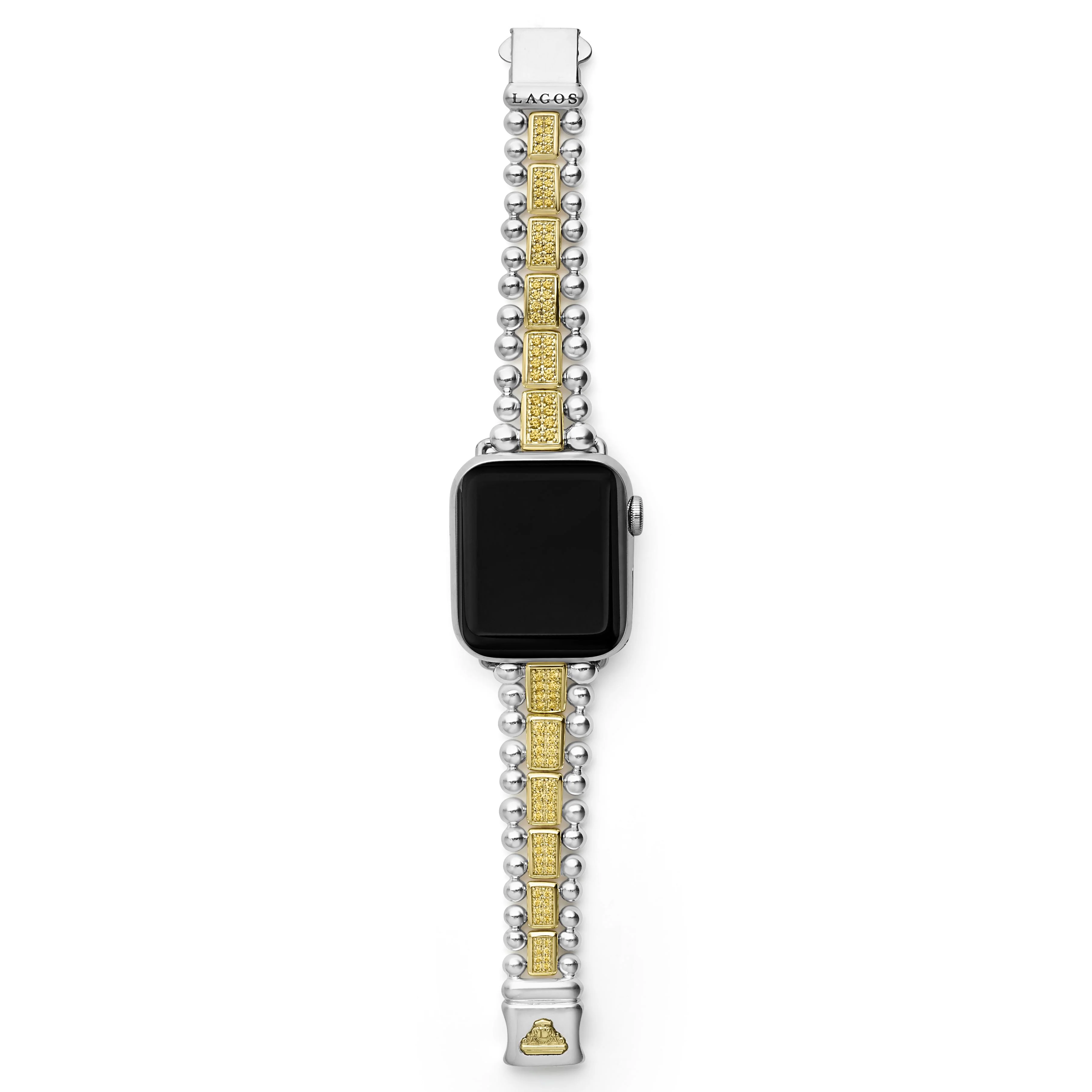 Smart Caviar 18K Gold and Sterling Silver Yellow Sapphire Watch Bracelet-38-45mm - Image 3