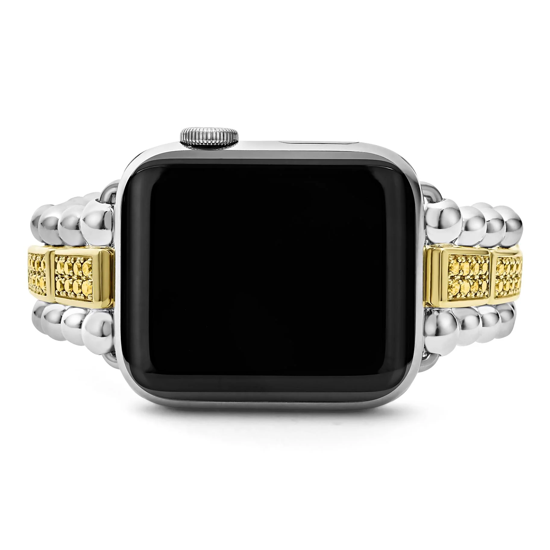 Smart Caviar 18K Gold and Sterling Silver Yellow Sapphire Watch Bracelet-38-45mm - Image 4