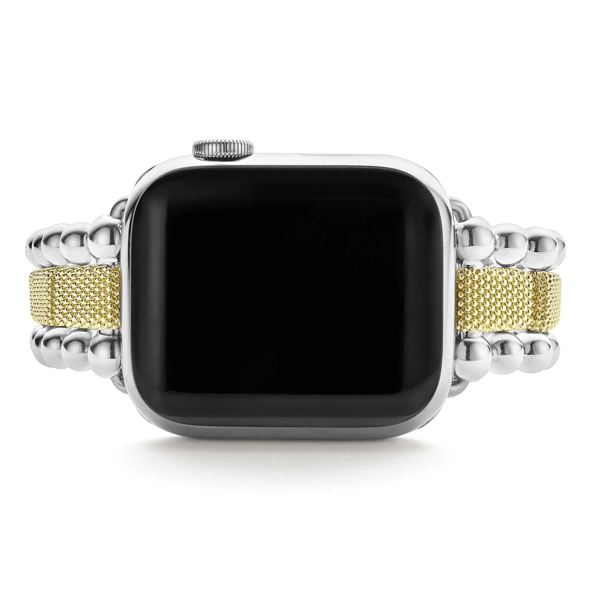Smart Caviar 18K Gold and Sterling Silver Caviar Beaded Watch Bracelet-38-45mm - Image 4