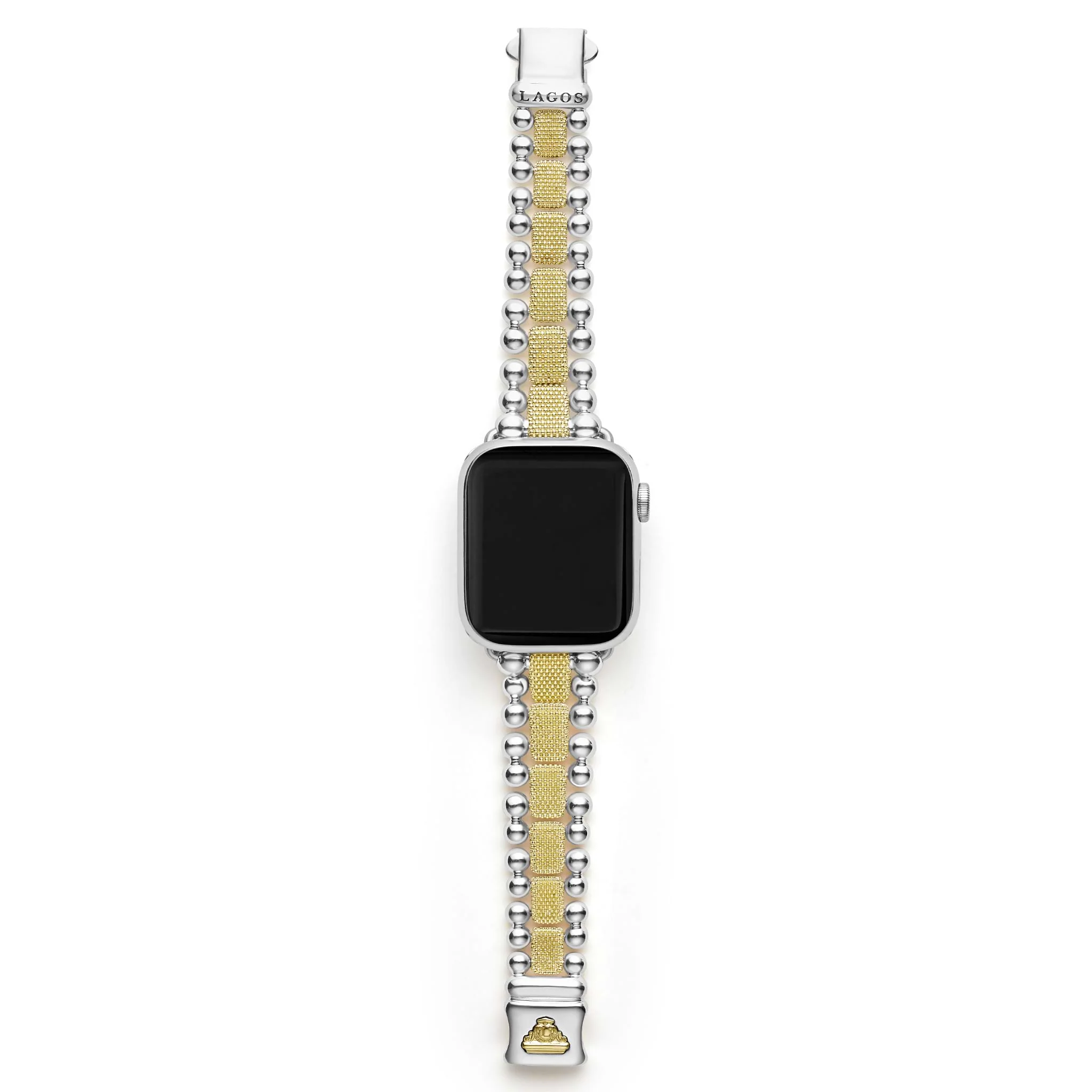 Smart Caviar 18K Gold and Sterling Silver Caviar Beaded Watch Bracelet-38-45mm - Image 6