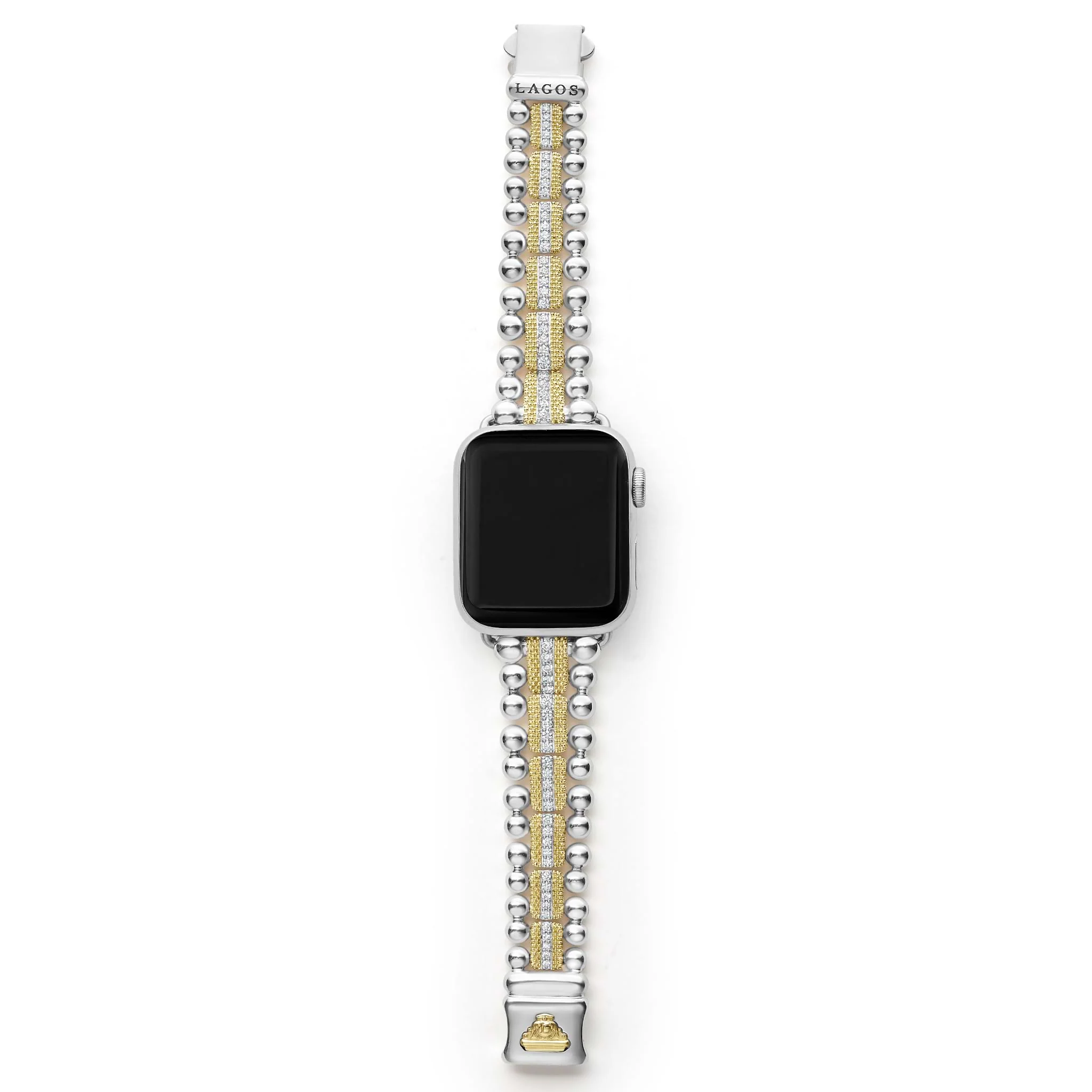 Smart Caviar 18K Gold and Diamond Caviar Beaded Watch Bracelet-38-45mm - Image 6