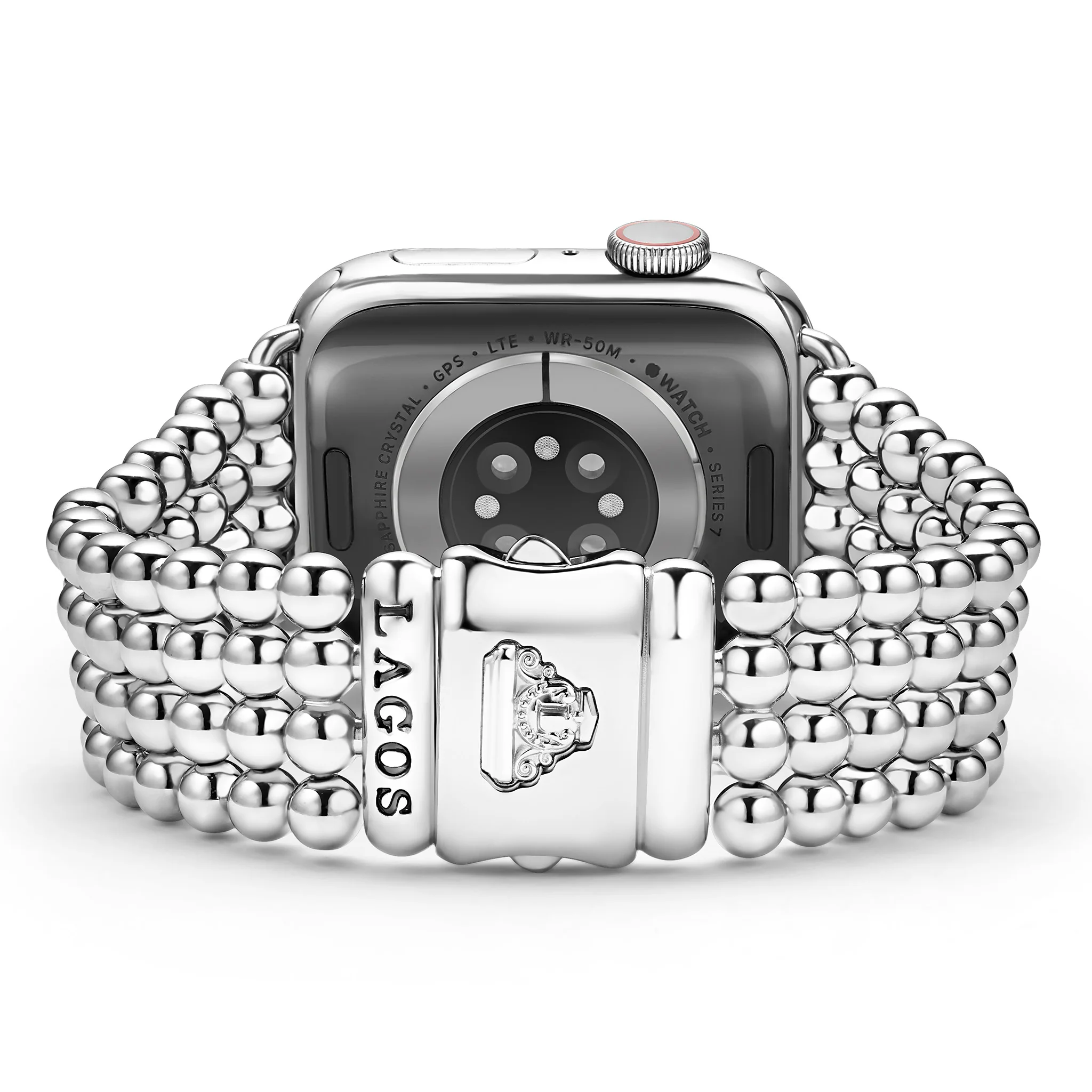 Smart Caviar Stainless Steel Infinite Caviar Beaded Watch Bracelet - 38-45mm - Image 5