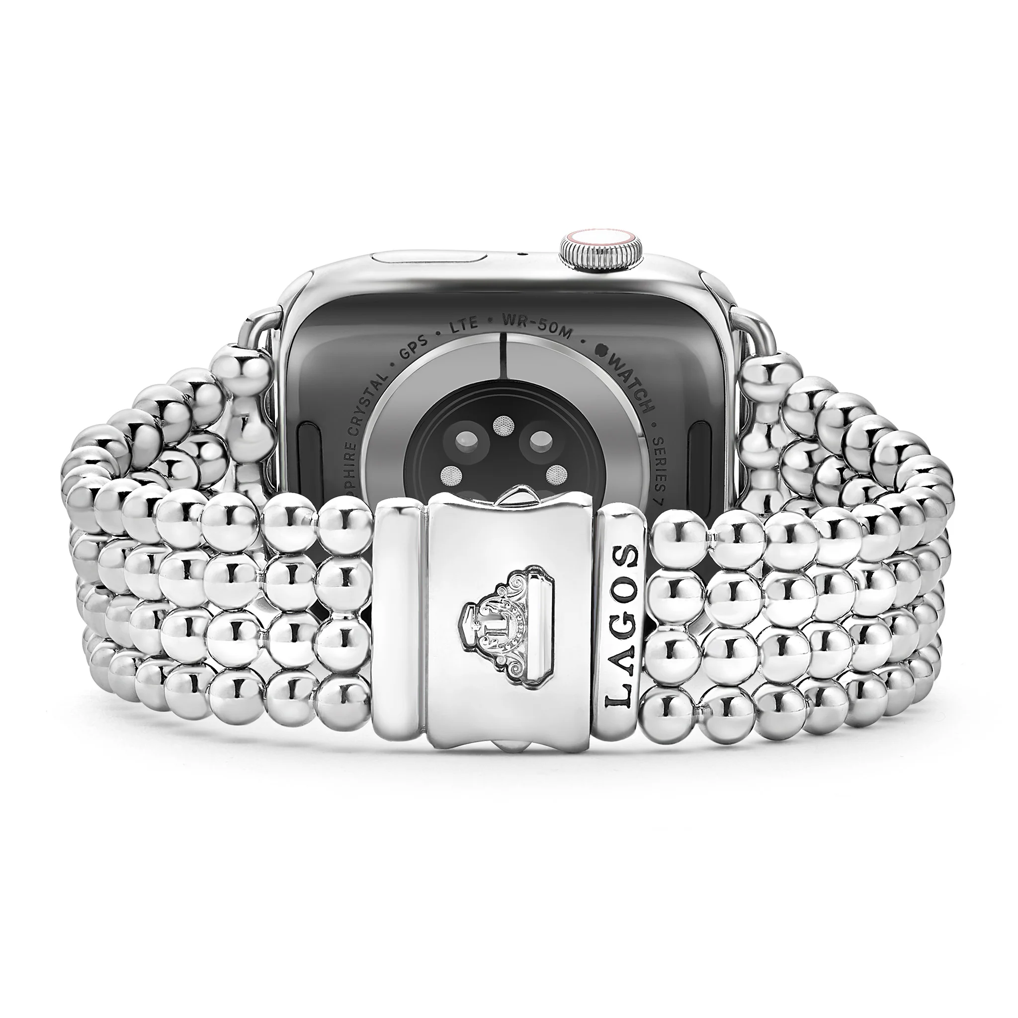 Smart Caviar Stainless Steel Infinite Caviar Beaded Watch Bracelet - 42mm-49mm - Image 4