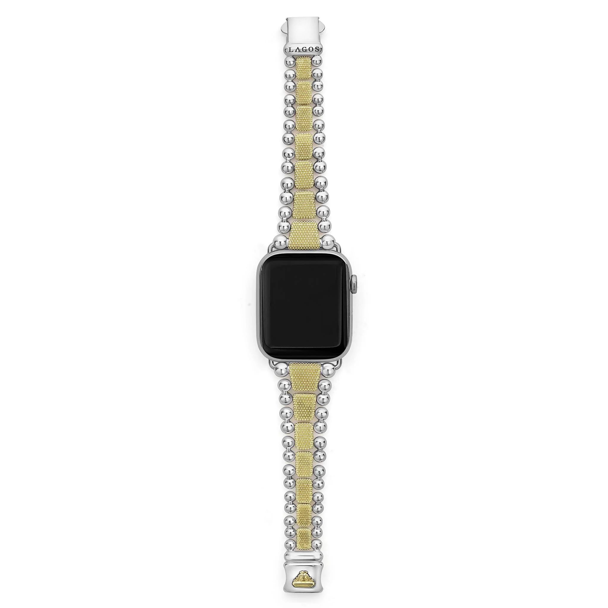 Smart Caviar 18K Gold and Sterling Silver Caviar Beaded Watch Bracelet-42-49mm - Image 3