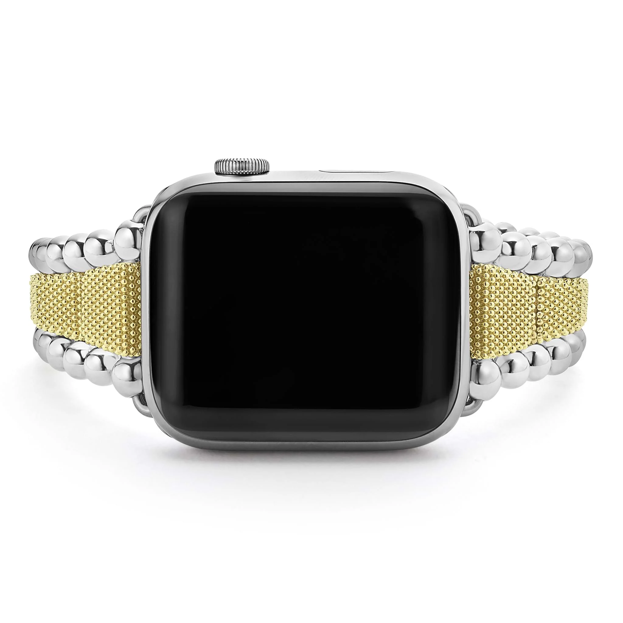 Smart Caviar 18K Gold and Sterling Silver Caviar Beaded Watch Bracelet-42-49mm - Image 4