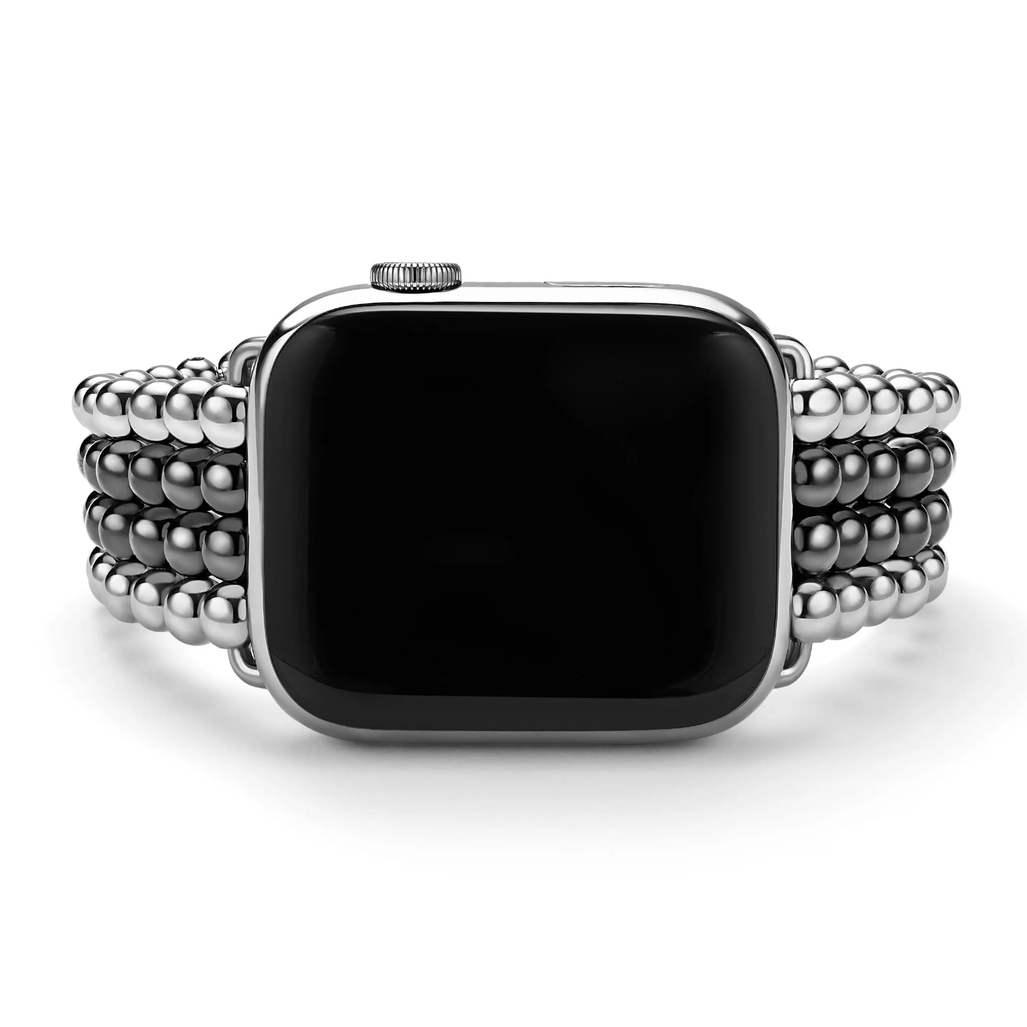 Smart Caviar Black Ceramic and Stainless Steel Infinite Watch Bracelet-38-45mm - Image 4