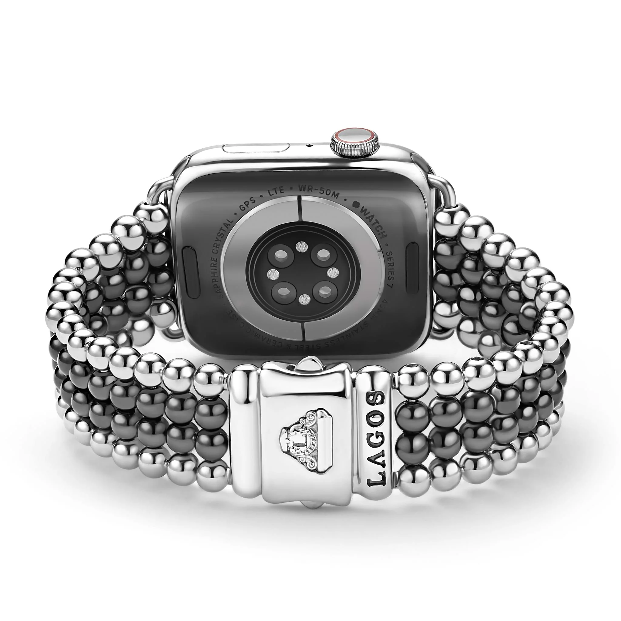 Smart Caviar Black Ceramic and Stainless Steel Infinite Watch Bracelet-38-45mm - Image 5