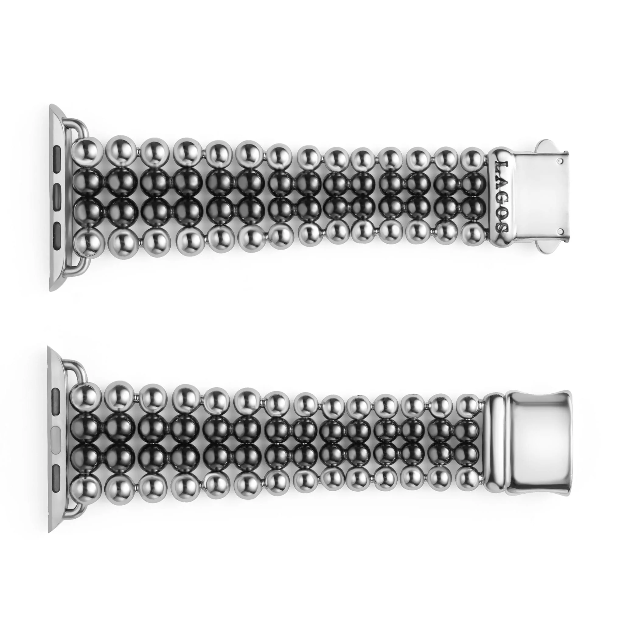 Smart Caviar Black Ceramic and Stainless Steel Infinite Watch Bracelet-38-45mm - Image 6
