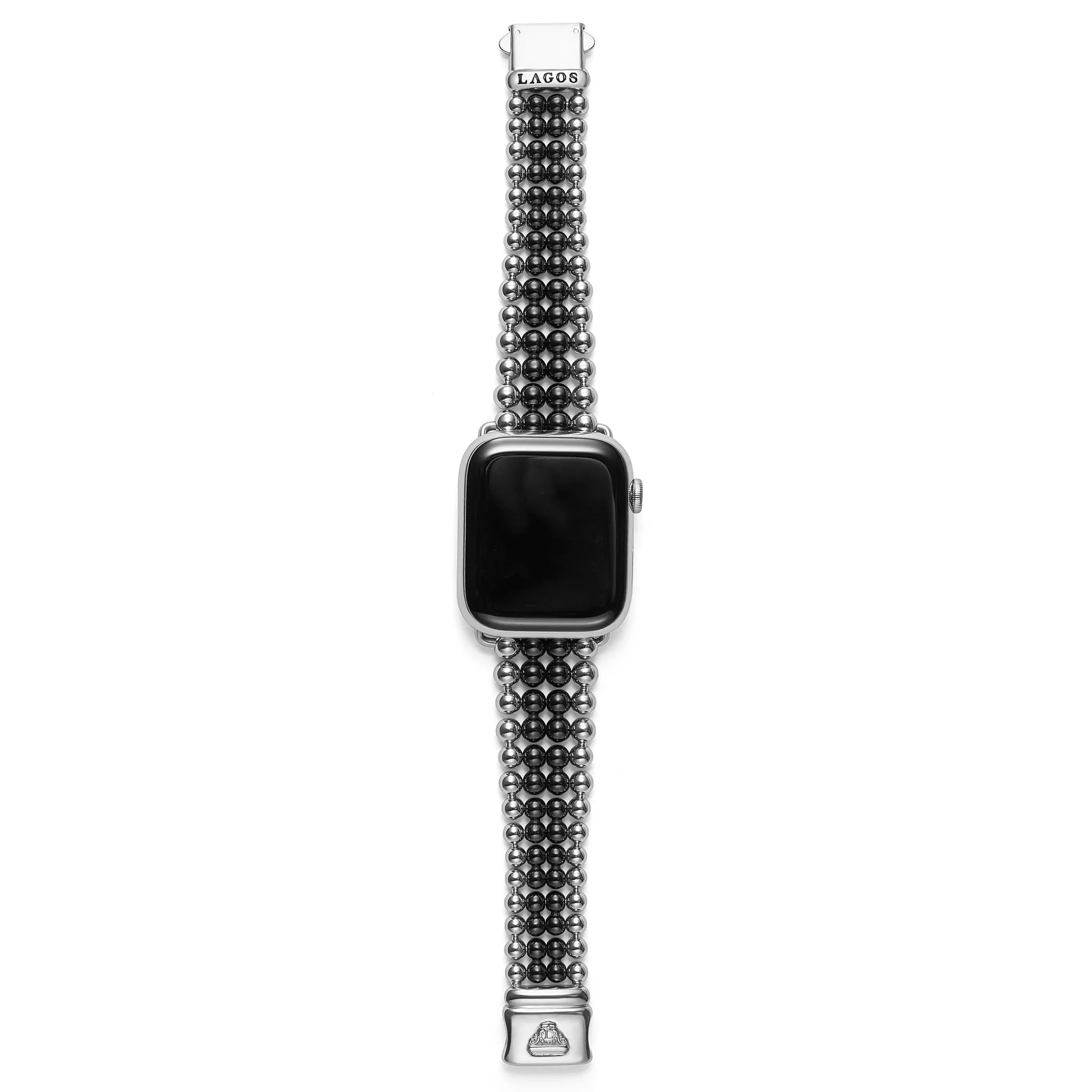 Smart Caviar Black Ceramic and Stainless Steel Infinite Watch Bracelet-42-49mm - Image 3