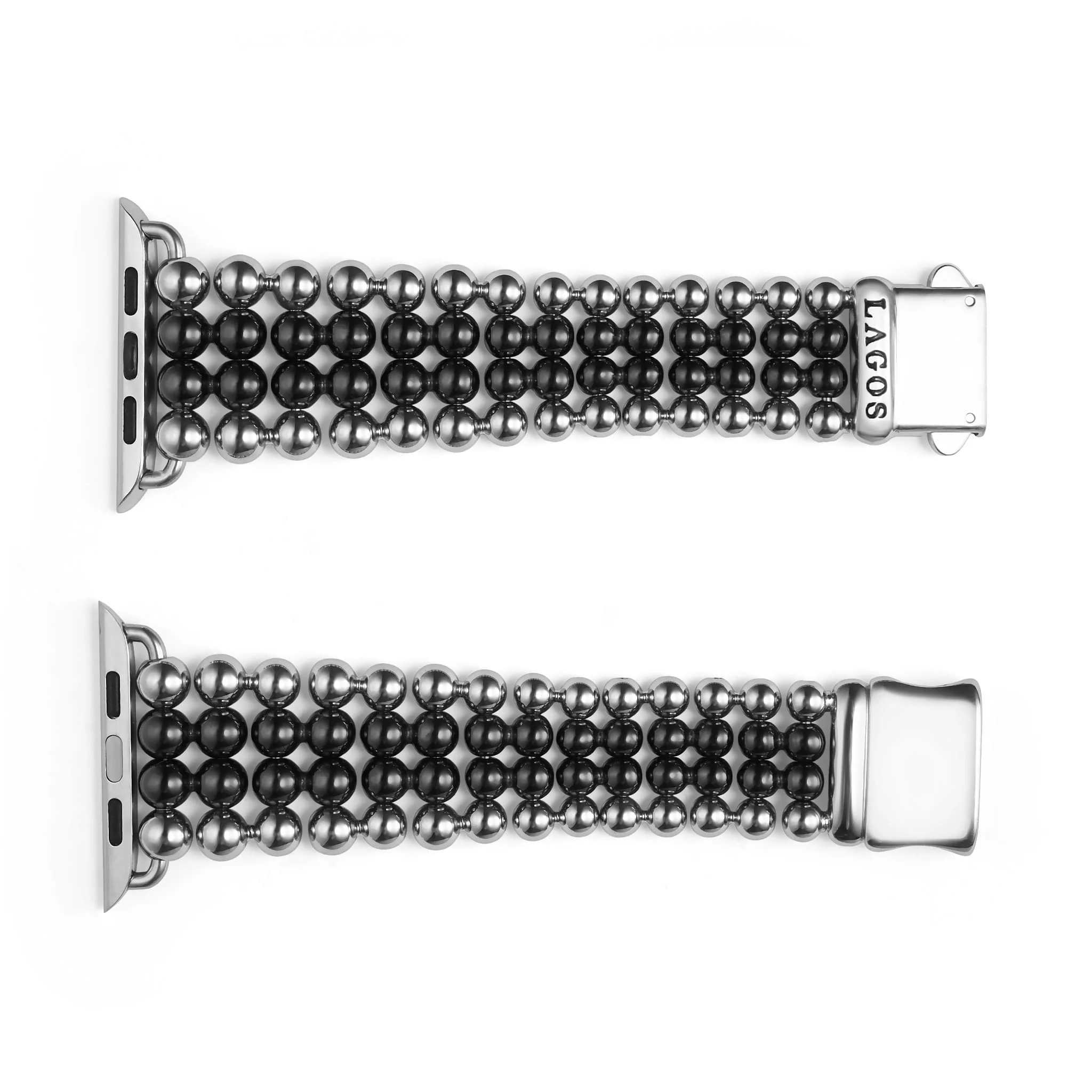 Smart Caviar Black Ceramic and Stainless Steel Infinite Watch Bracelet-42-49mm - Image 6
