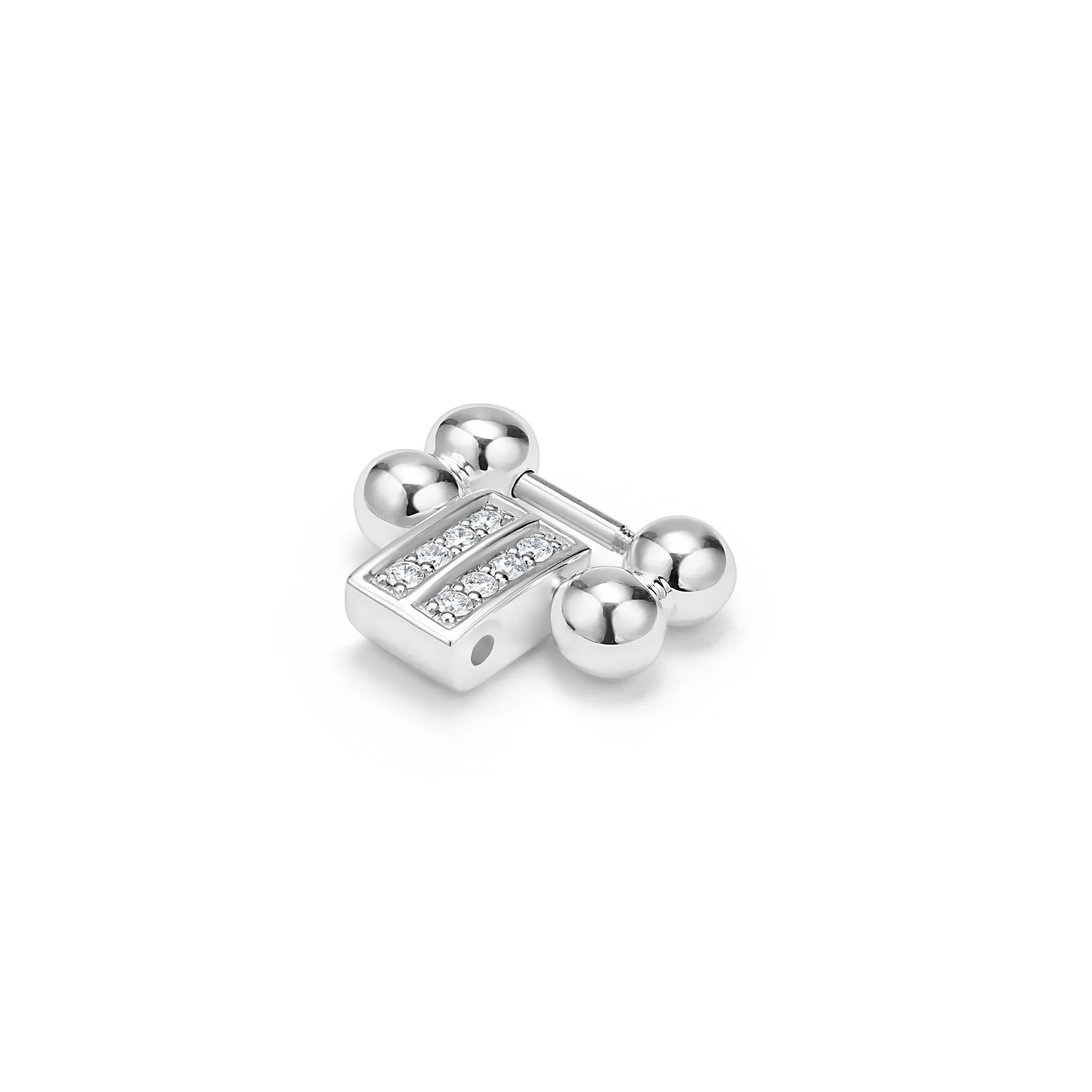 Smart Caviar Diamond and Sterling Silver Link - Image 2