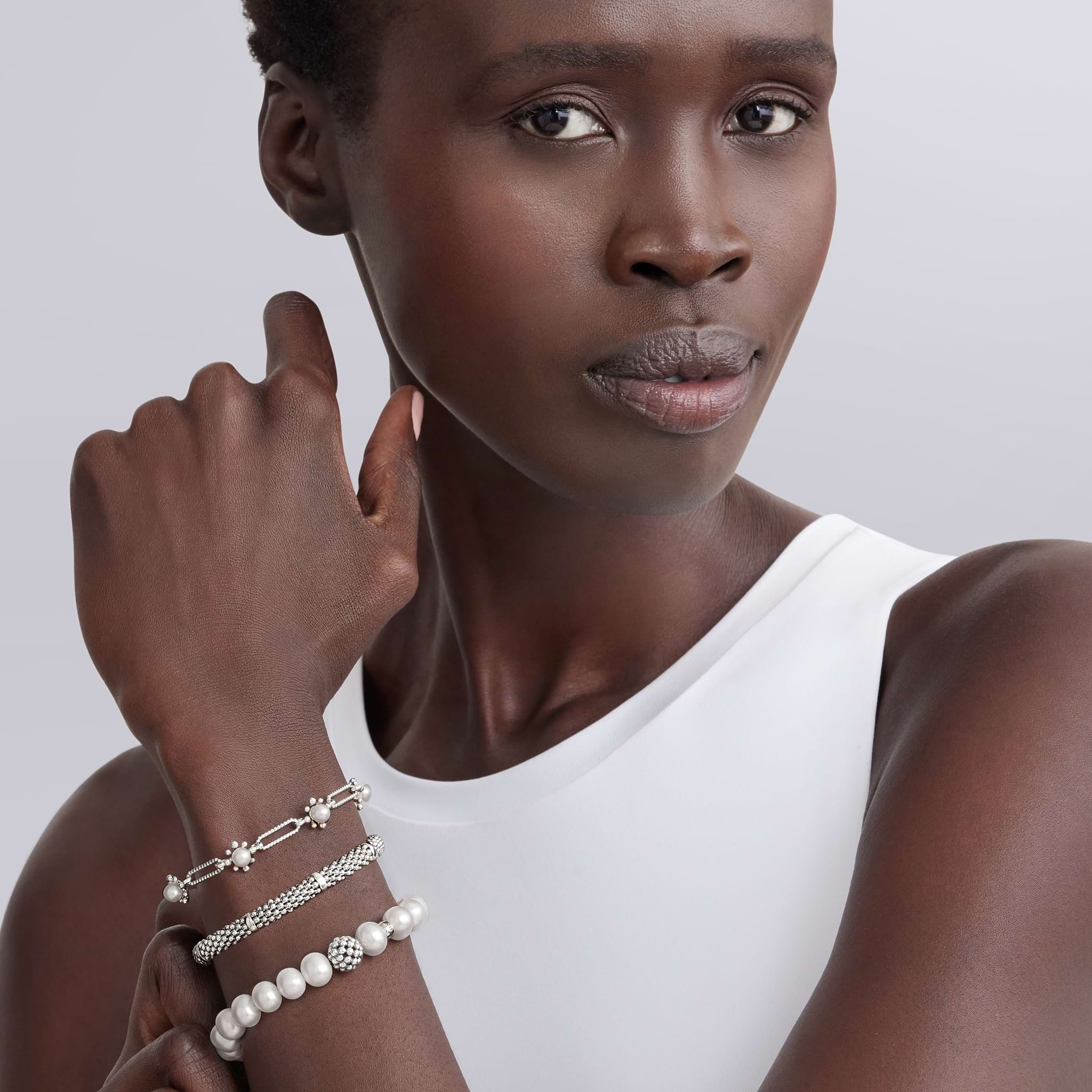 Luna Sterling Silver Pearl Bracelet Gift Set - Image 2
