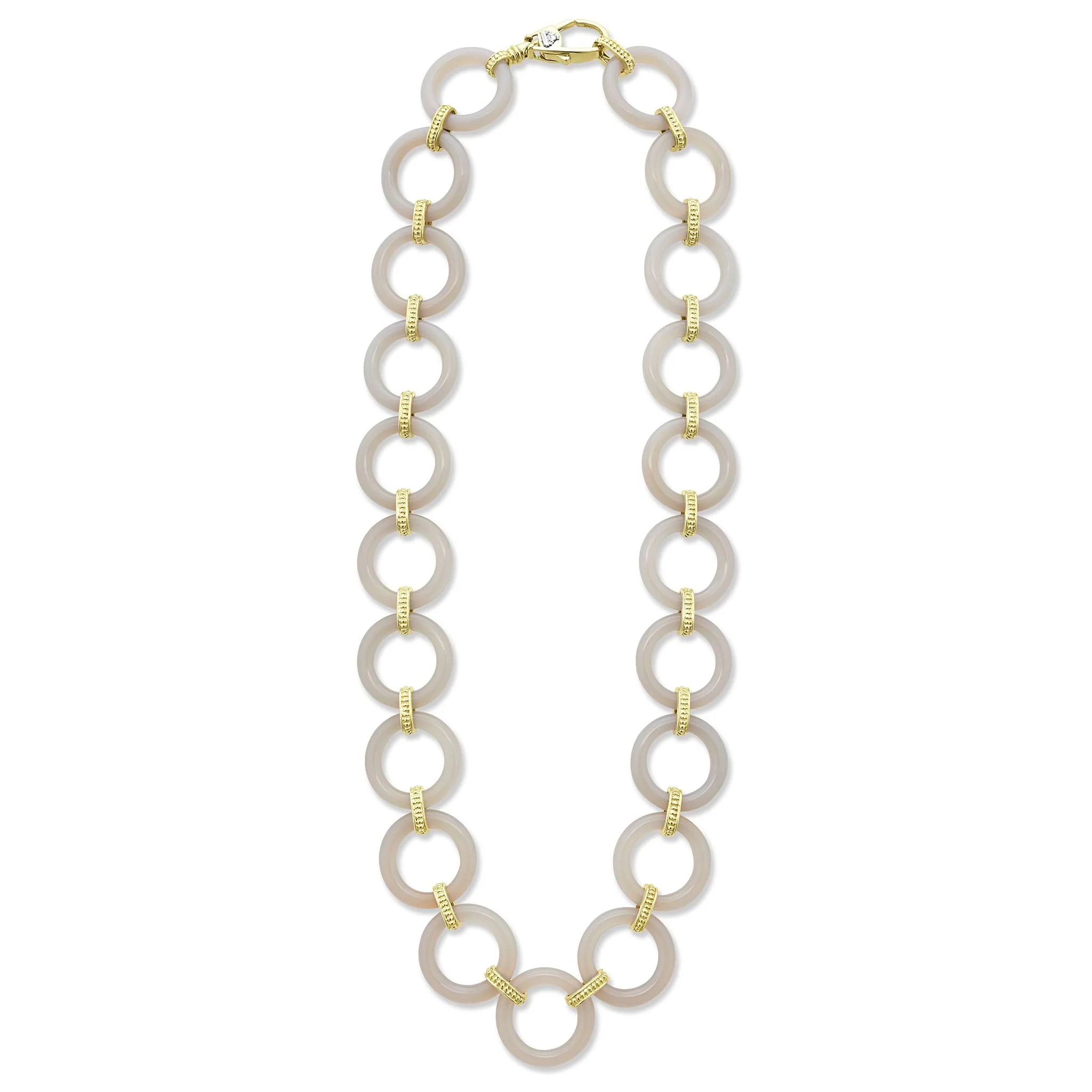 Studio 18K Gold and Ceramic Circle Link Necklace