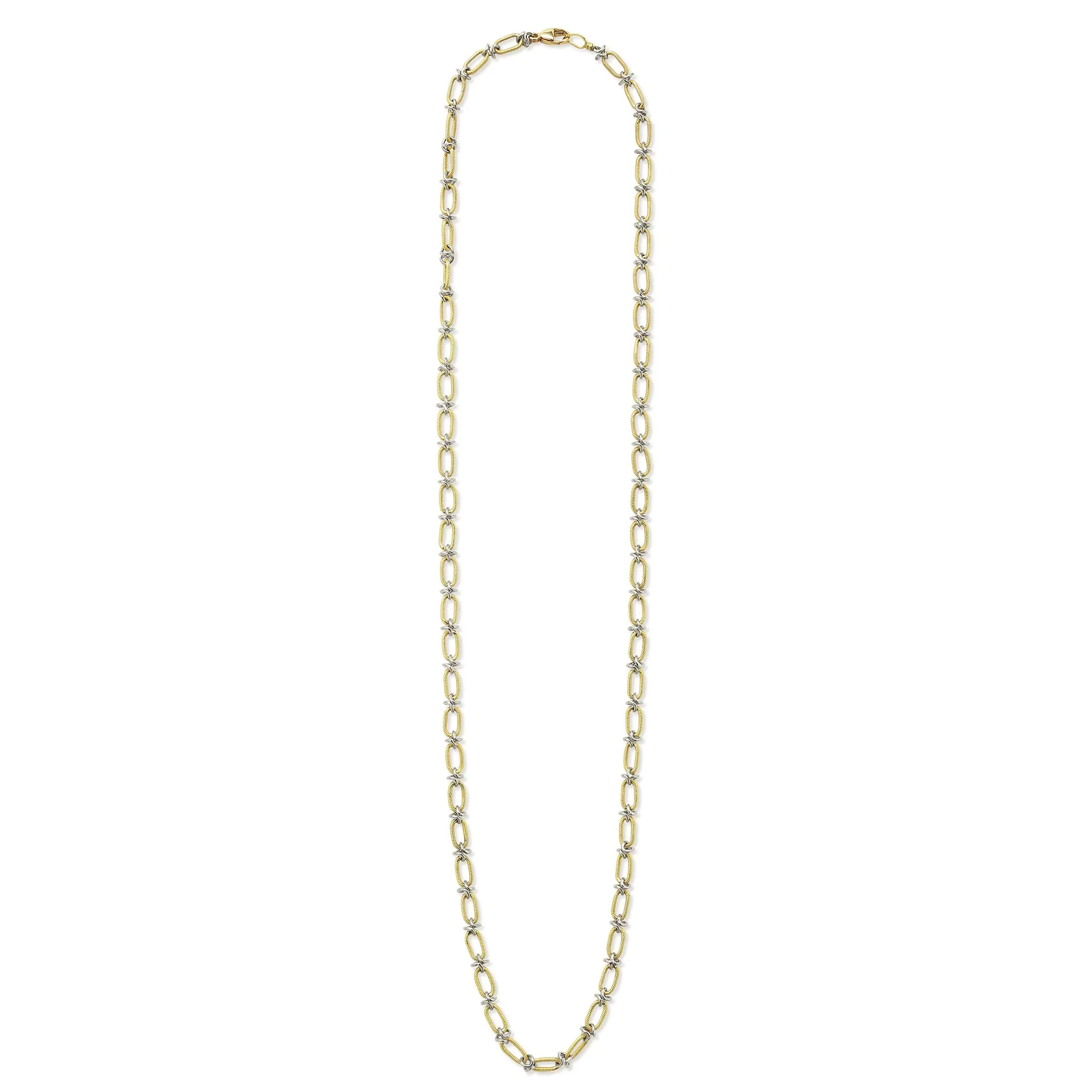 Studio 18K Gold Two-Tone Twist Link Necklace - Image 2