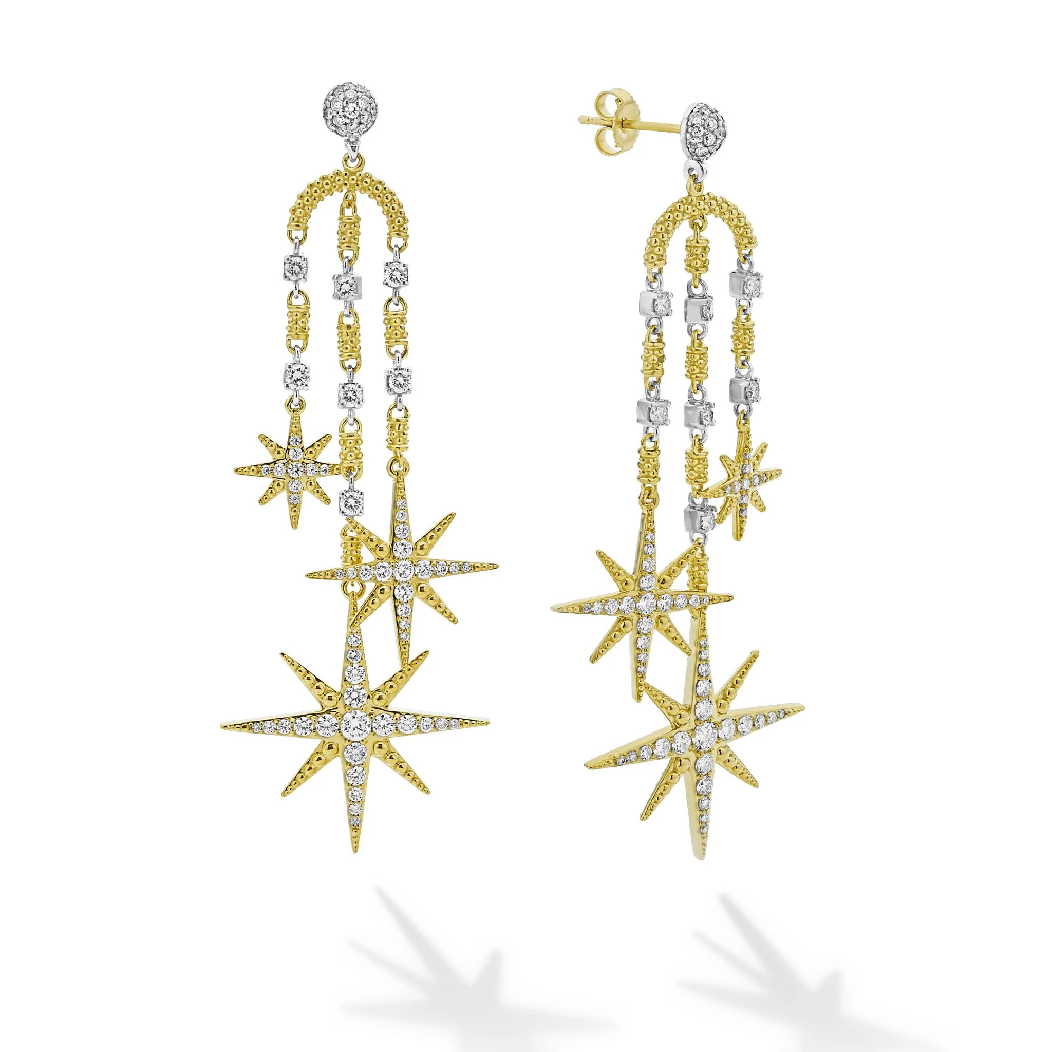 Studio 18K Gold Diamond Drop Earrings