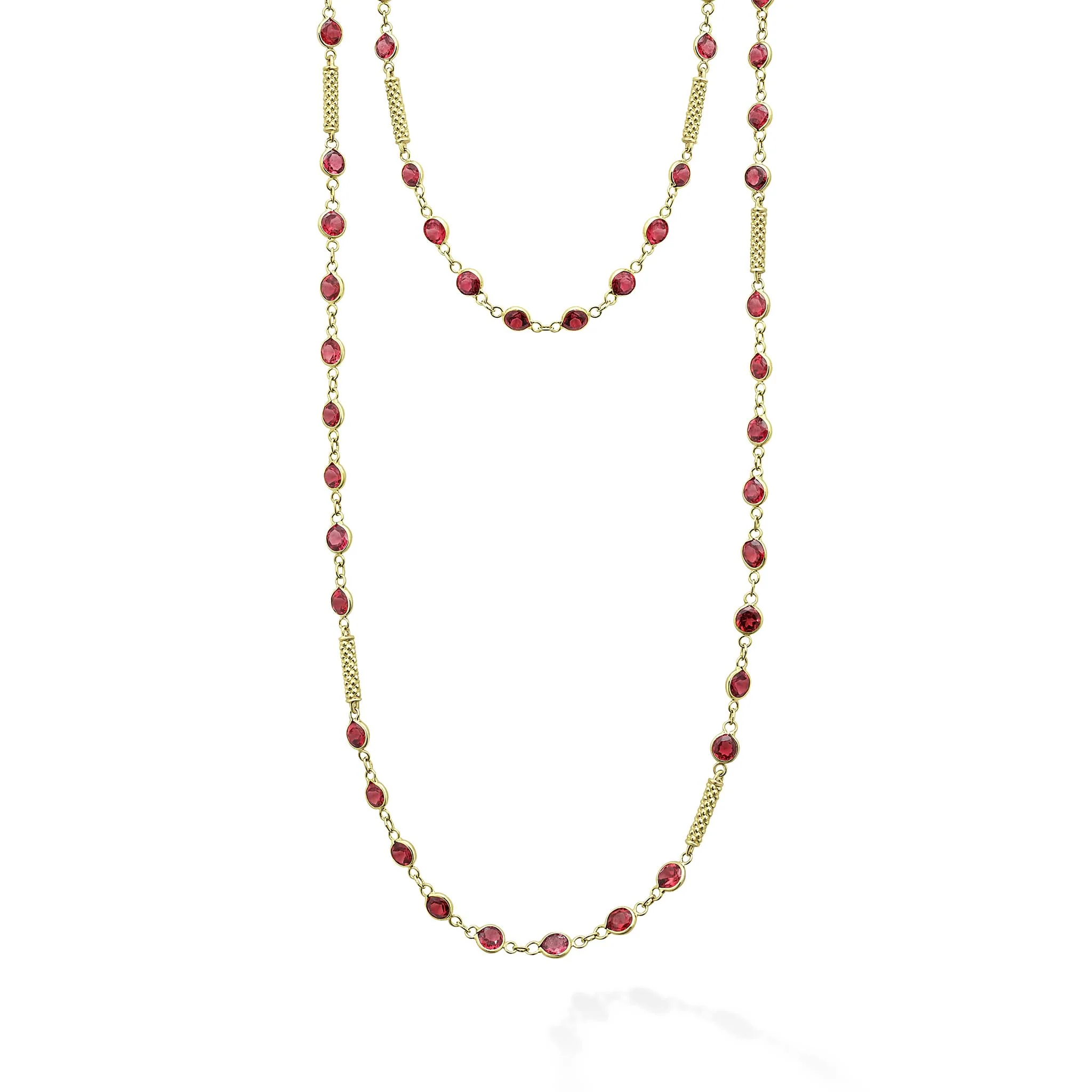 Studio 18K Gold Rhodolite Garnet Necklace