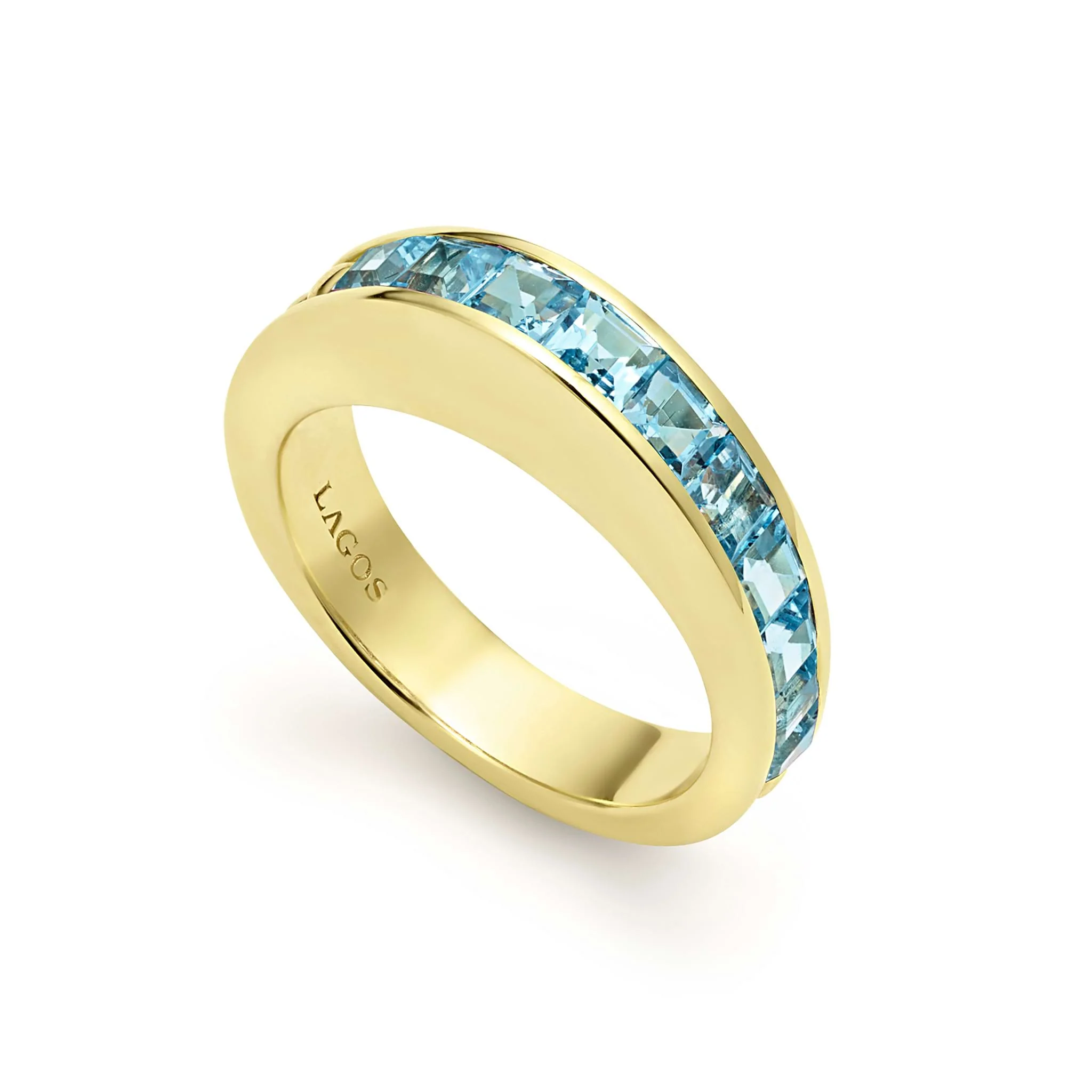Studio 18K Gold Swiss Blue Topaz Stacking Ring - Image 4