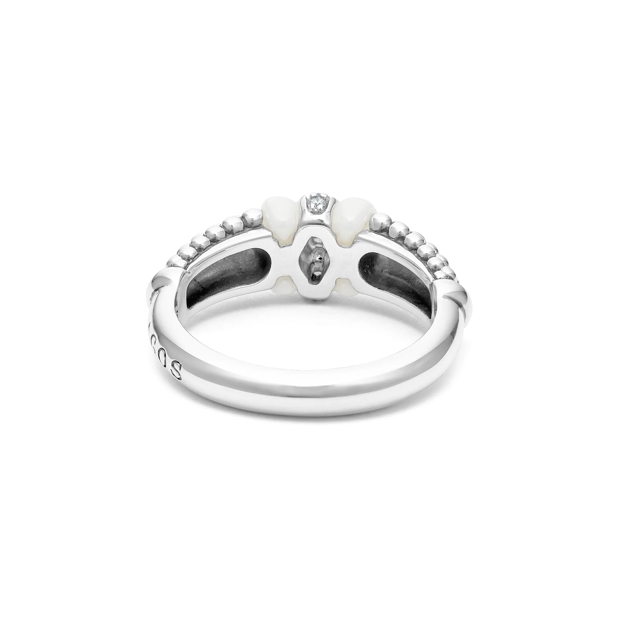 White Caviar White Ceramic and Caviar Diamond Ring - Image 5