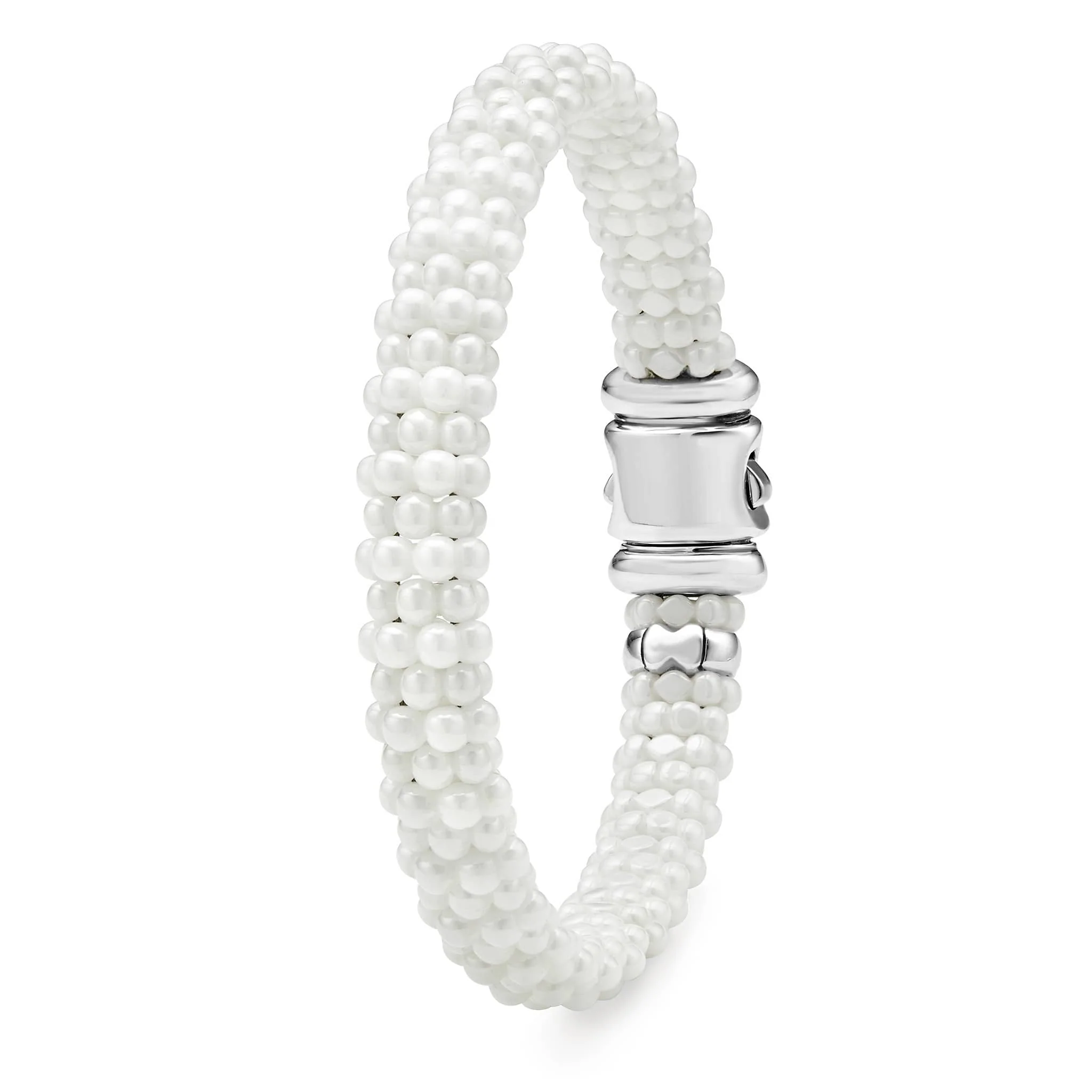 White Caviar White Ceramic Beaded Bracelet | 9mm - Image 3