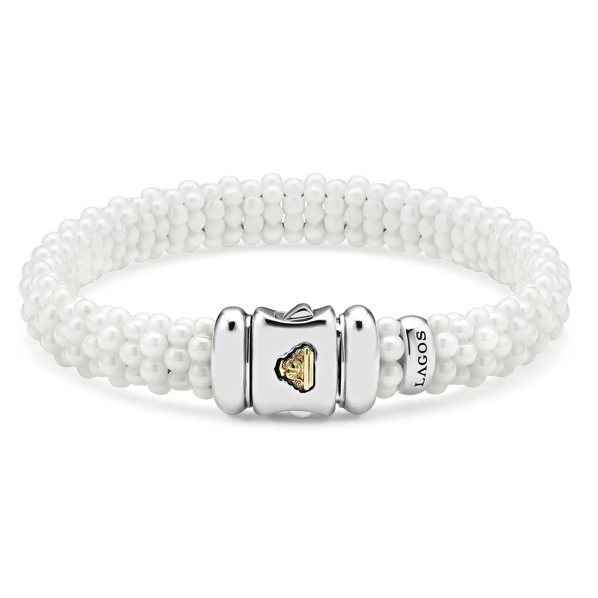 White Caviar White Ceramic Beaded Bracelet | 9mm - Image 5