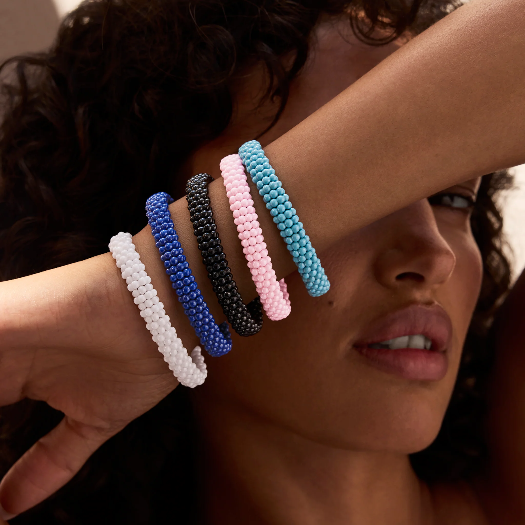 White Caviar White Ceramic Beaded Bracelet | 9mm - Image 7