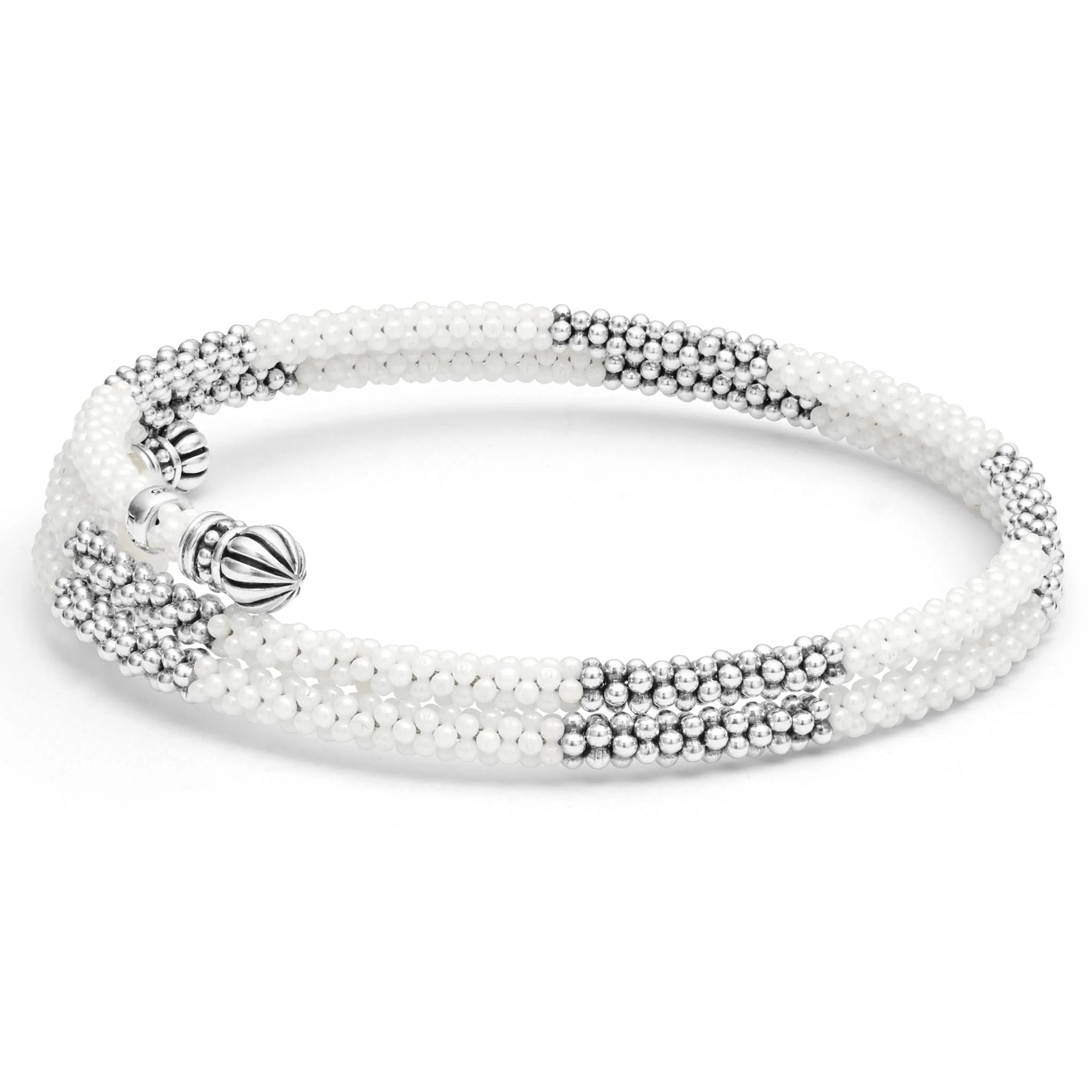 White Caviar White Ceramic Beaded Wrap Bracelet - Image 3